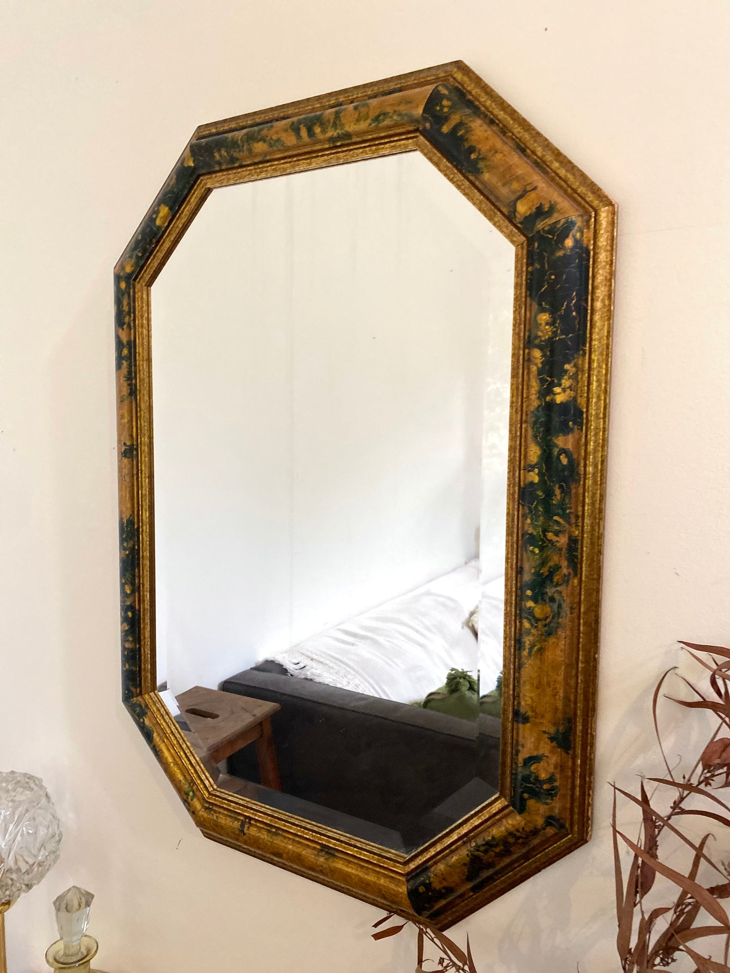 Miroir octogonal Art Déco ancien