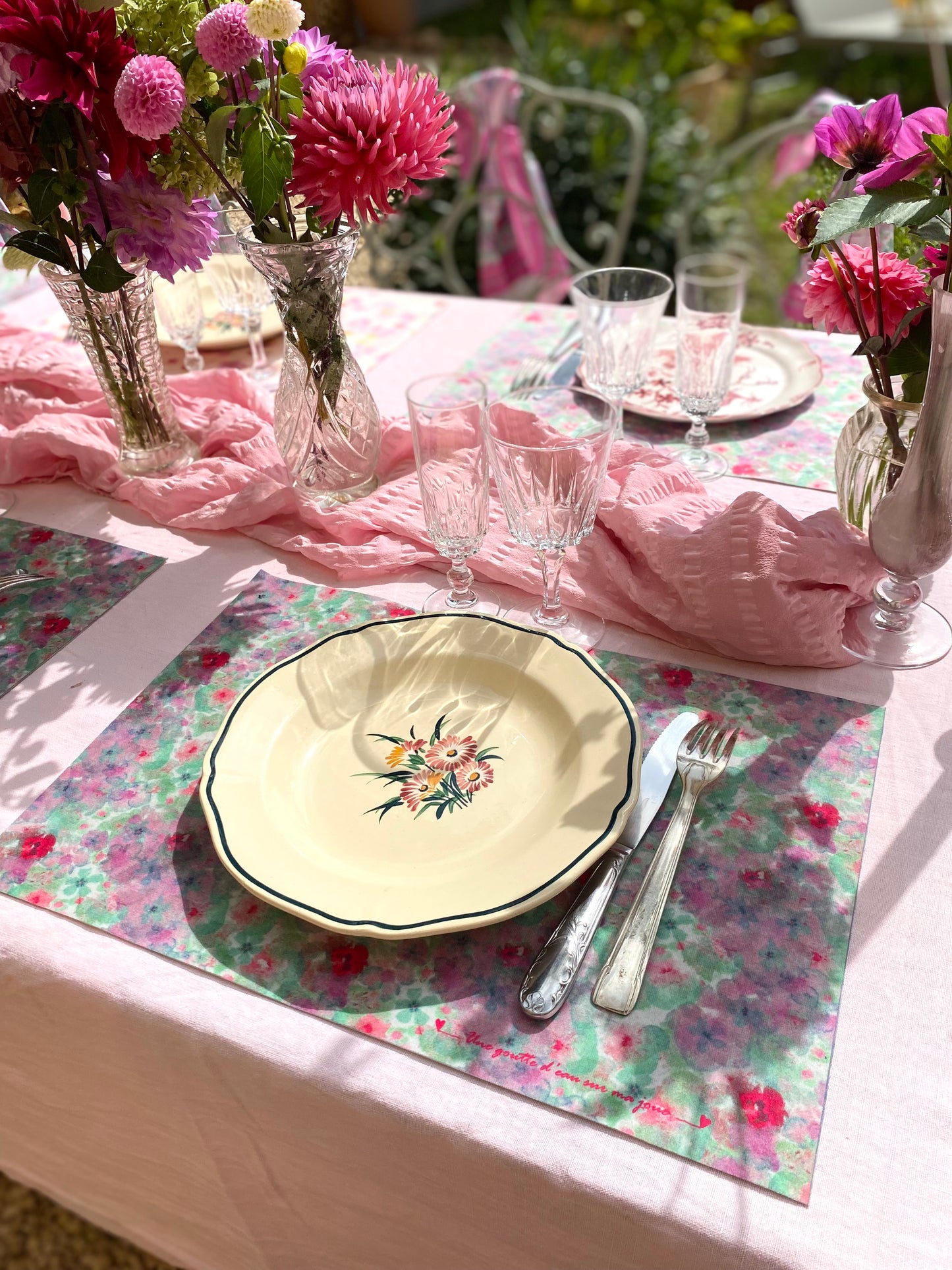 Assiettes en faïence de Gien