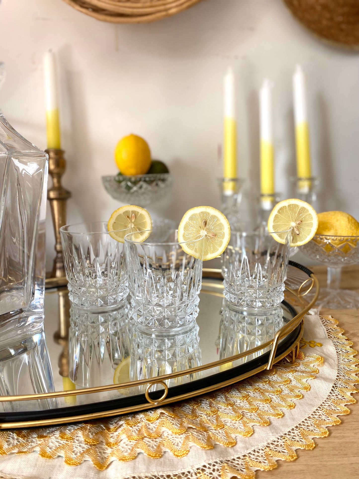 Service à liqueur en verre ancien