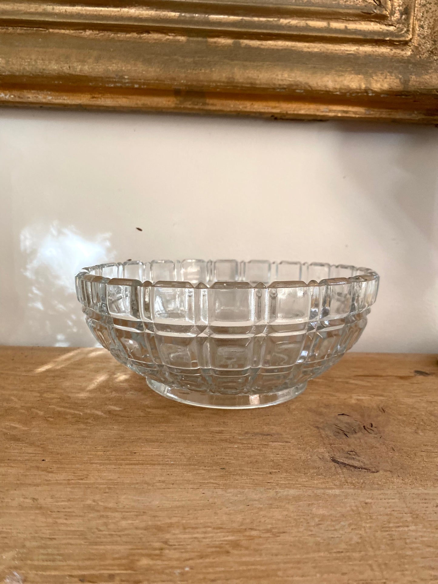 Saladier en verre vintage