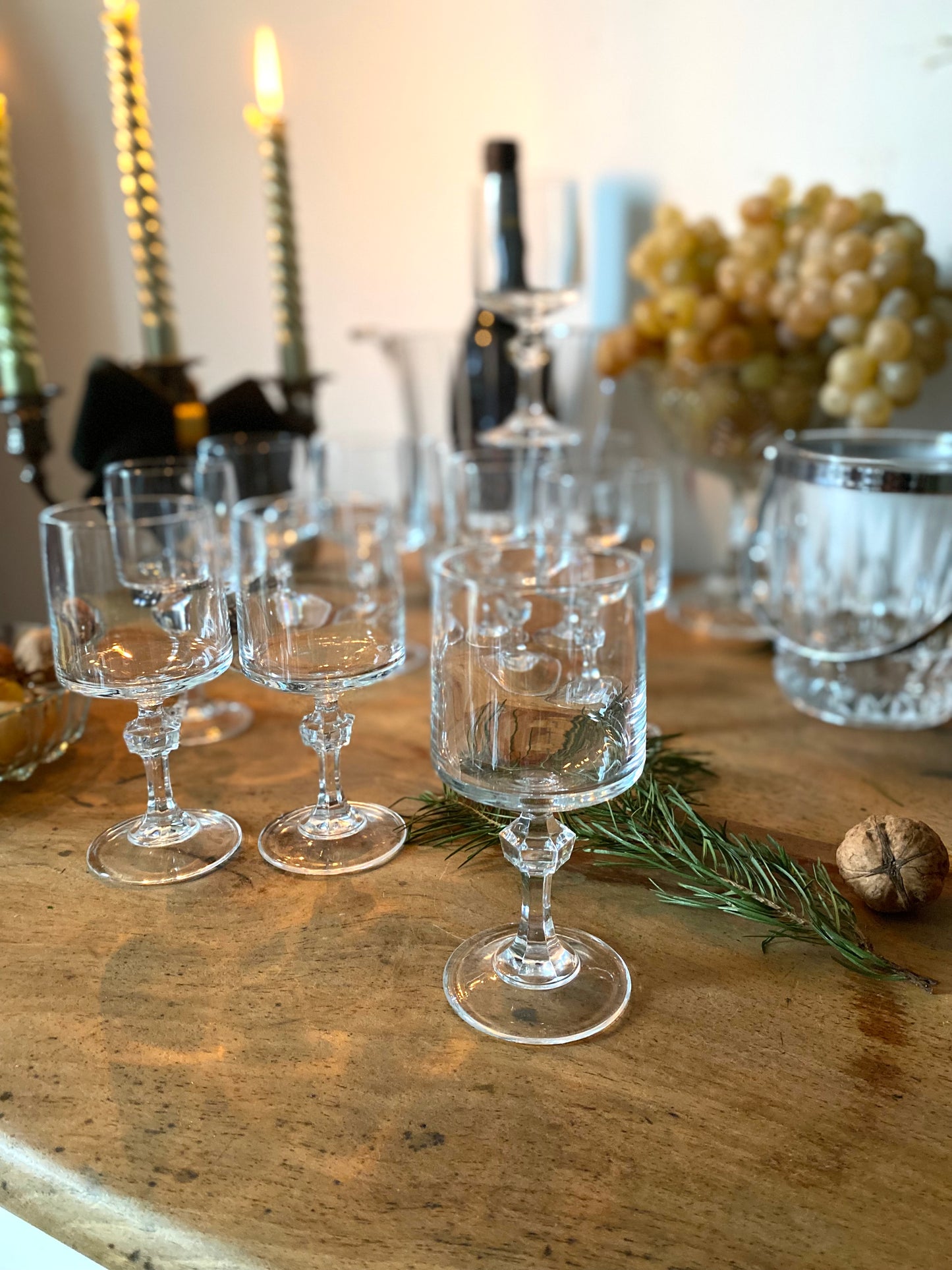 Service de verres en cristal ancien