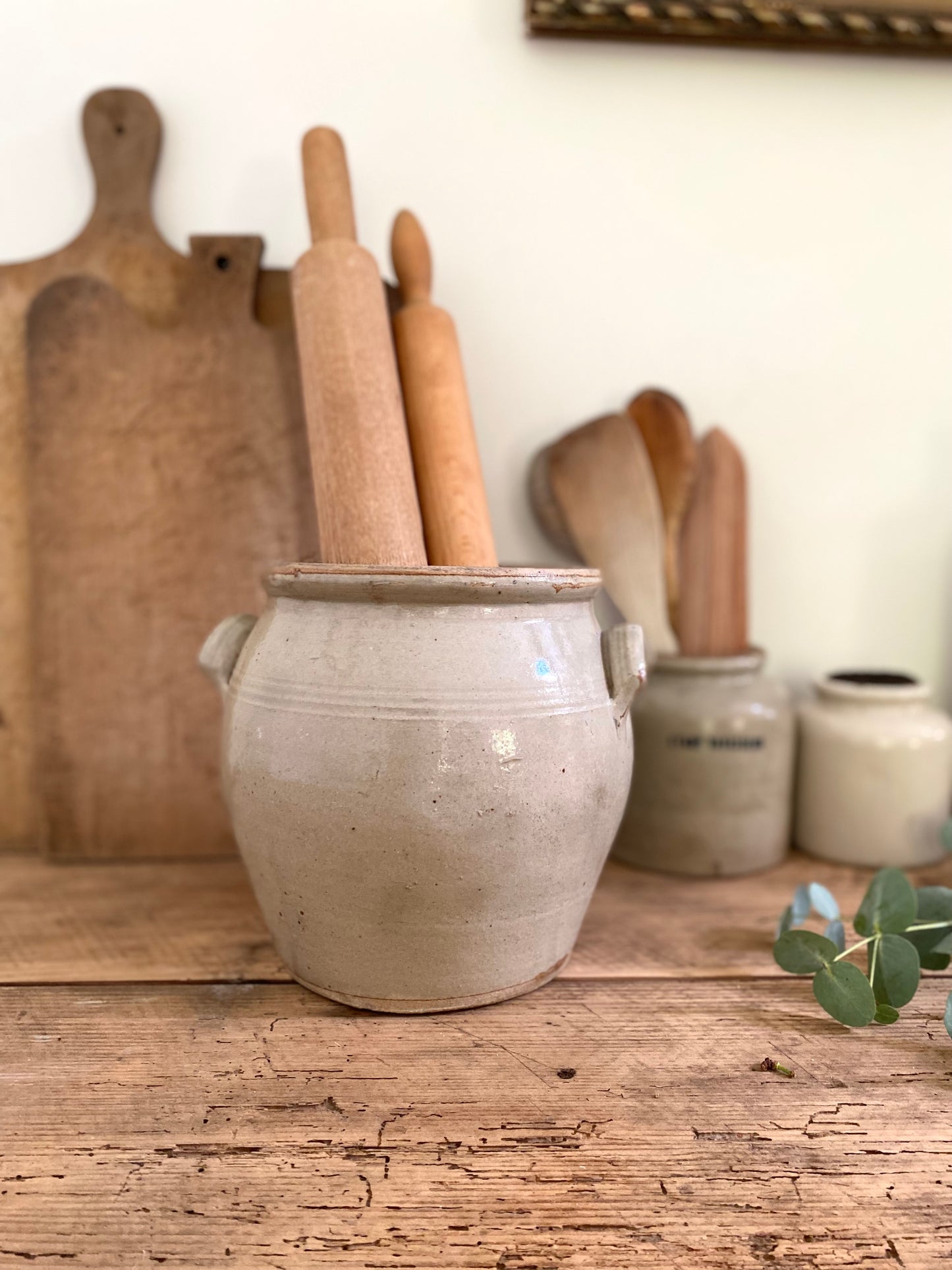 Pot à graisse ancien en grès