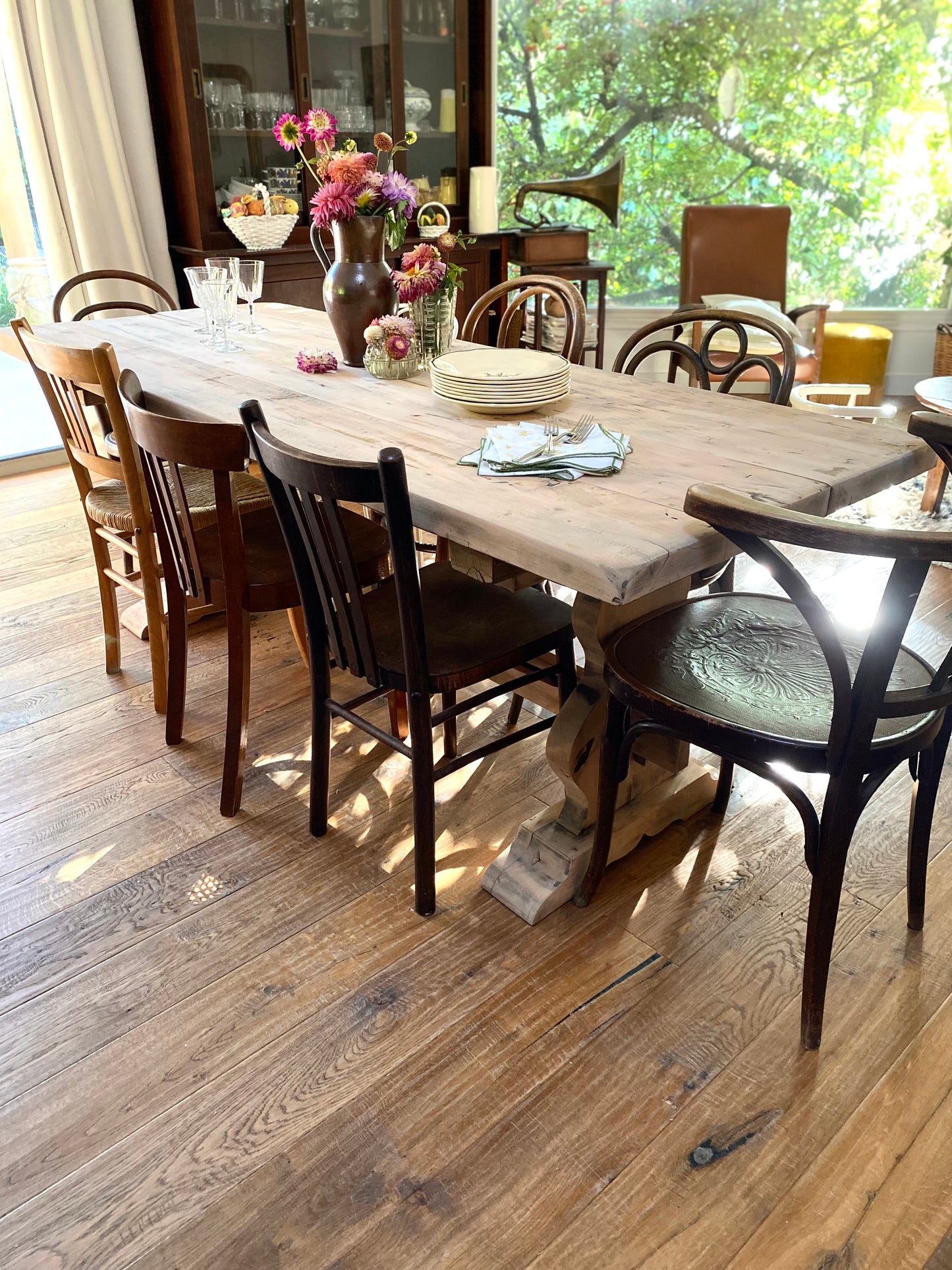Table de ferme en bois massif ancien