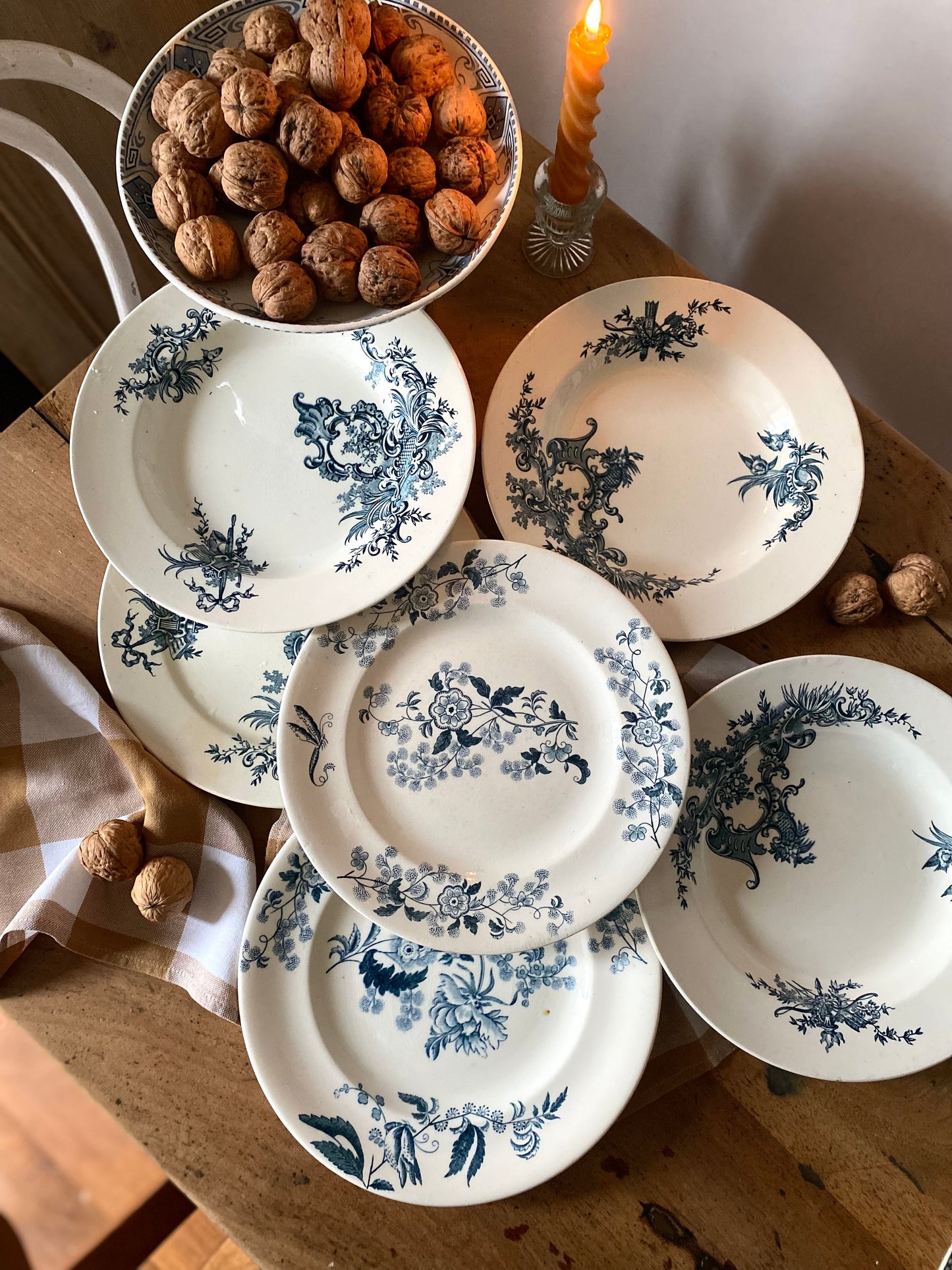 6 assiettes en faïence Terre de fer