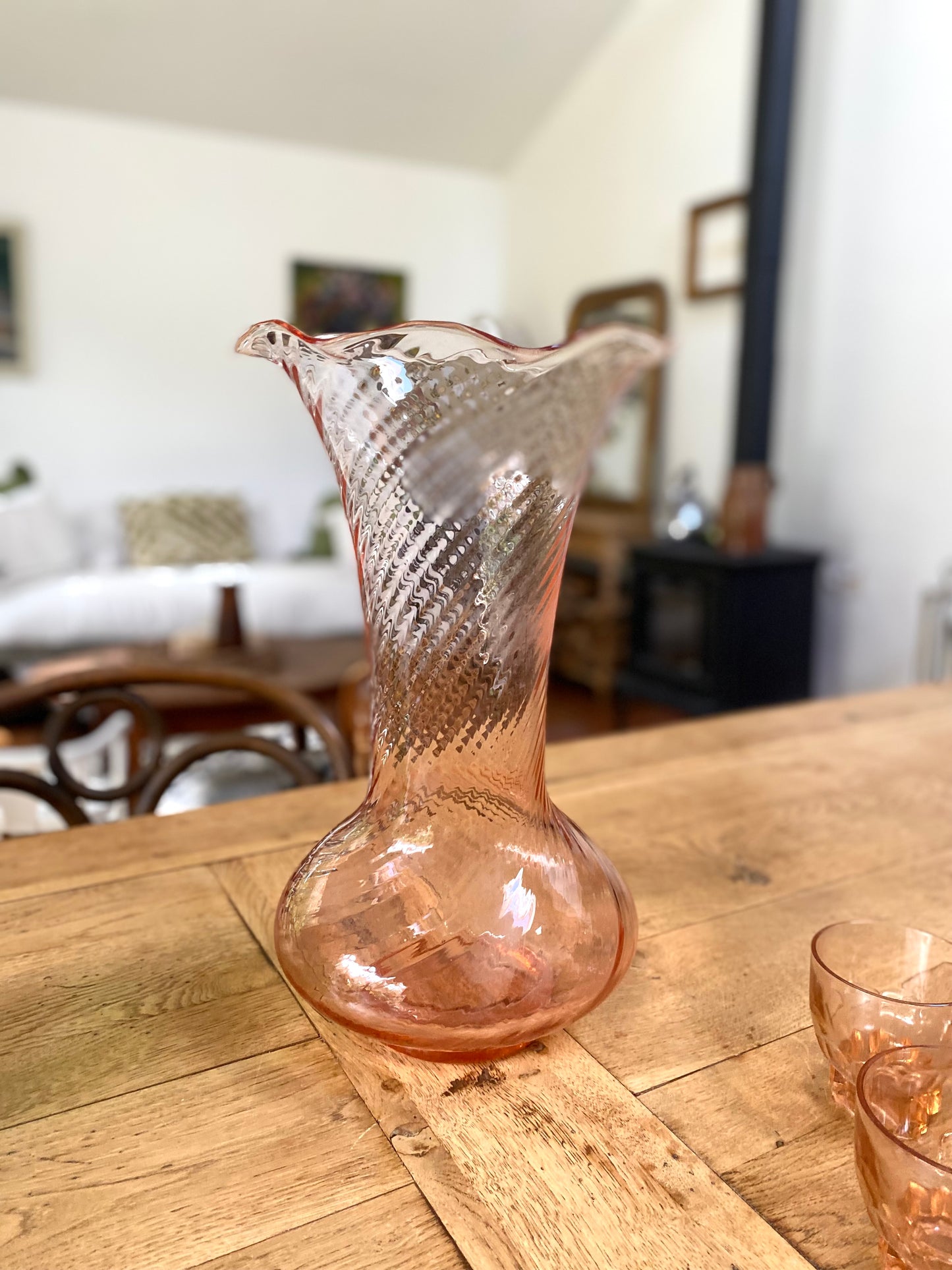 Grand vase en Rosaline ancienne