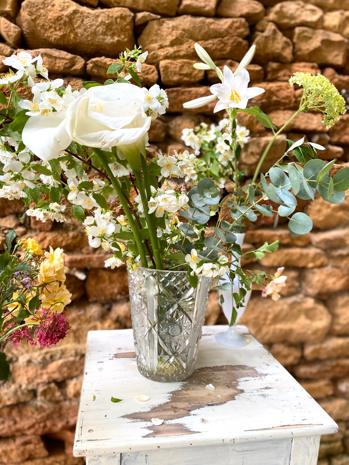 Vase en cristal ancien