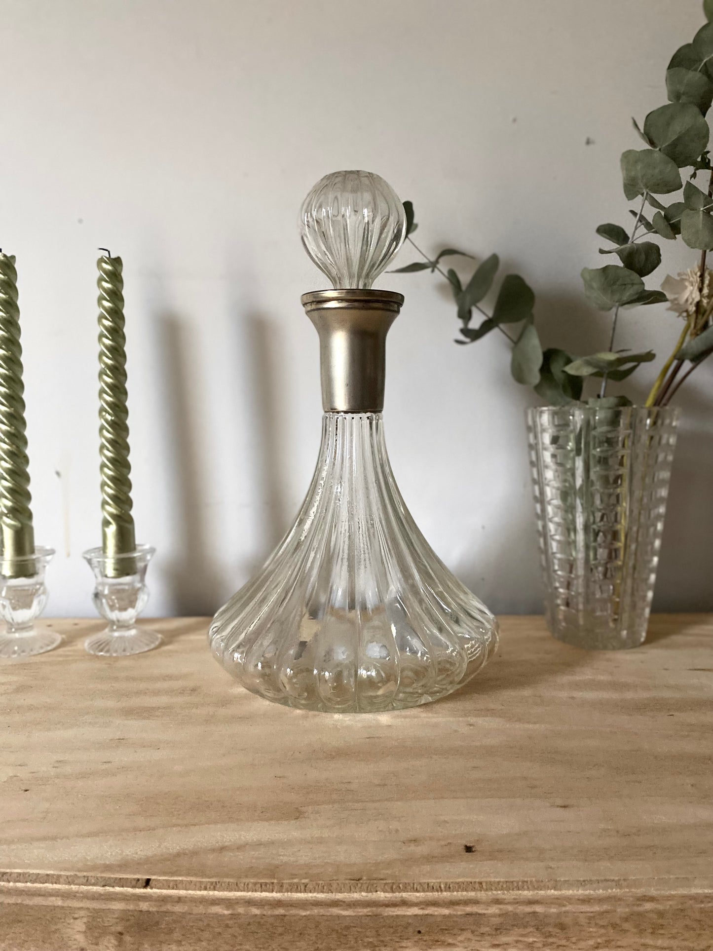 Carafe en verre vintage