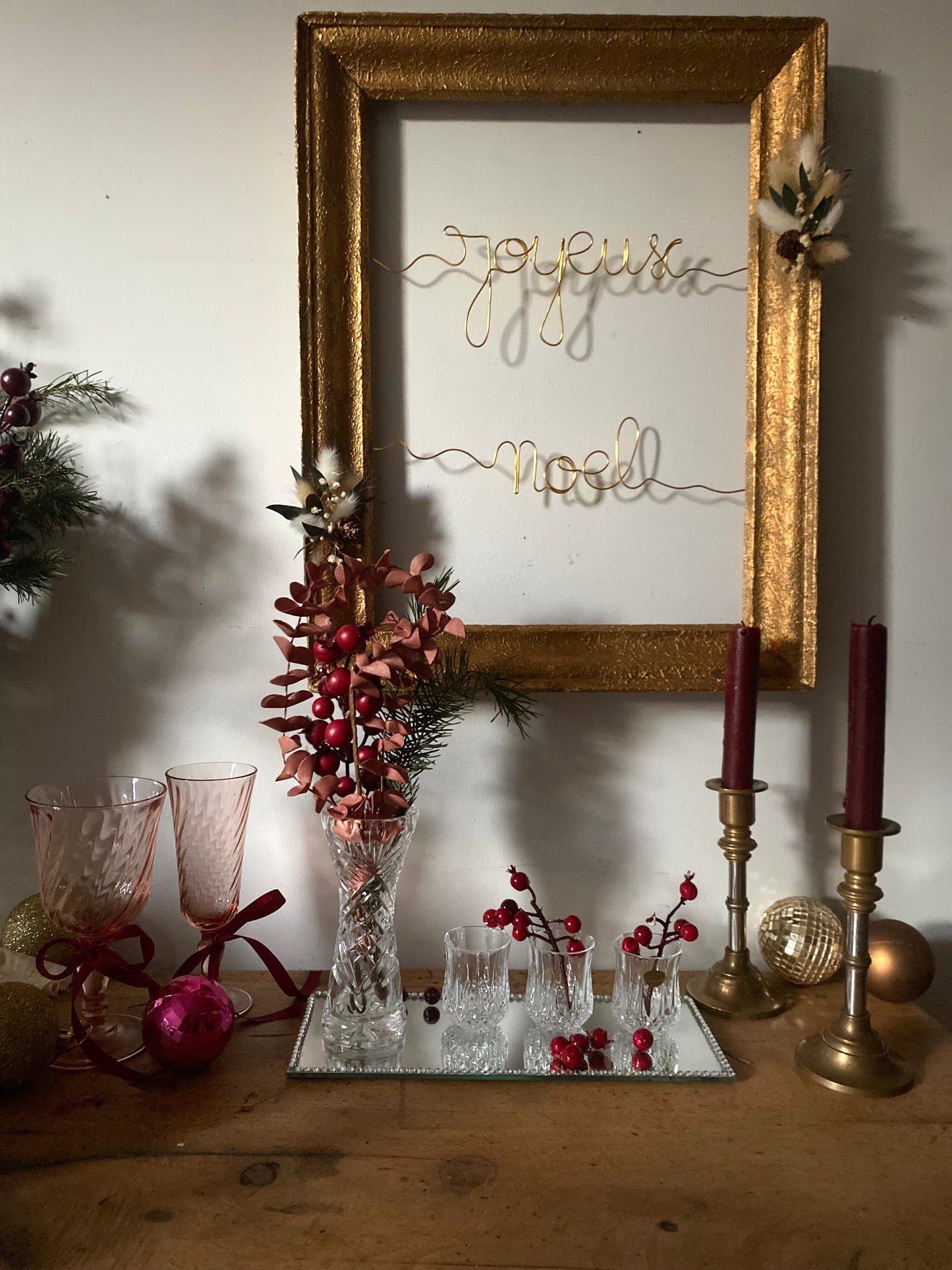 Ensemble de soliflore en cristal