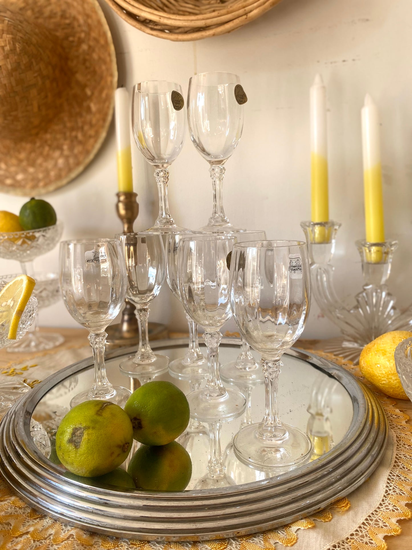 Service de 8 verres à pied en cristal