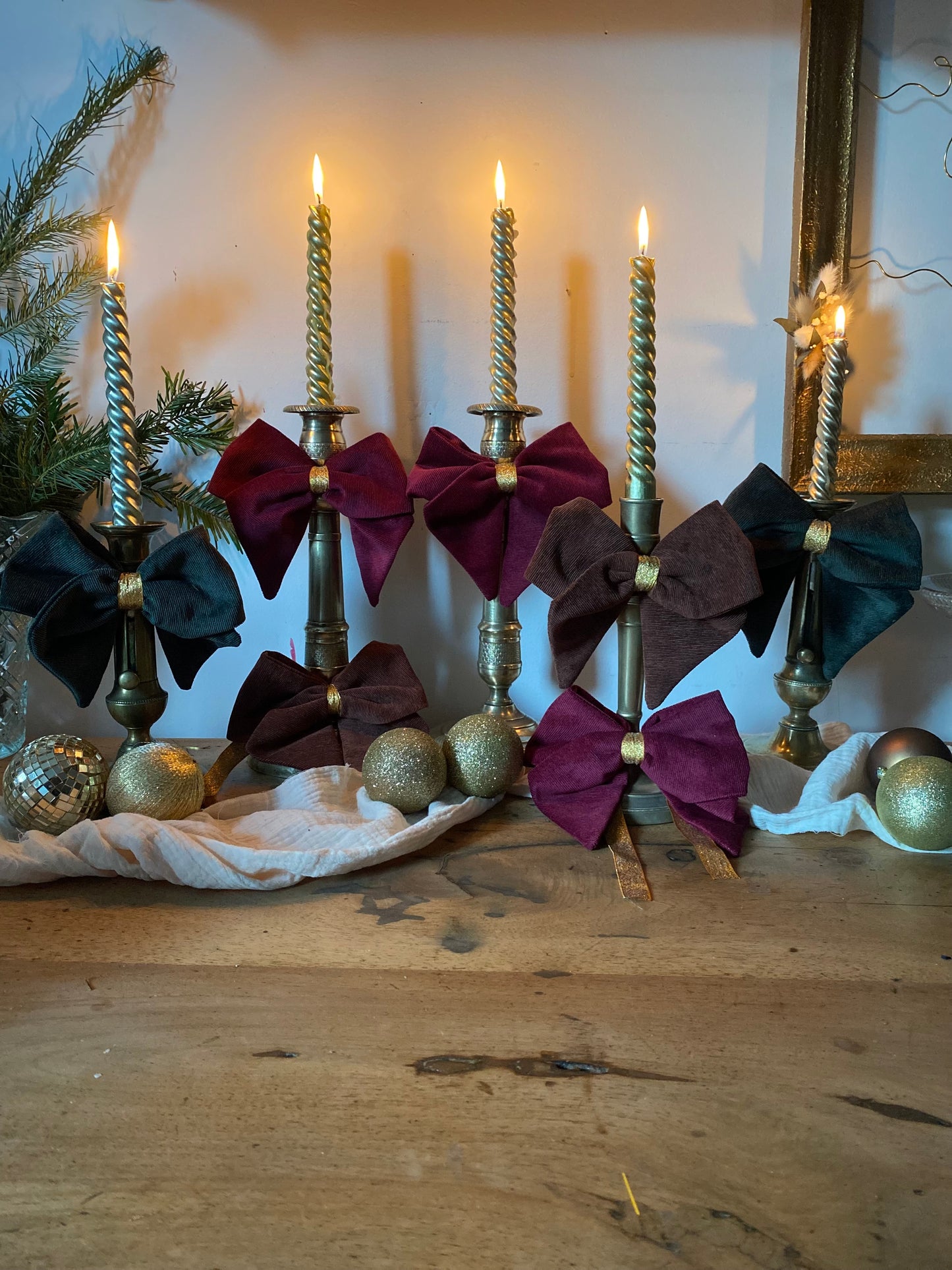 Noeud à bougeoir en velours