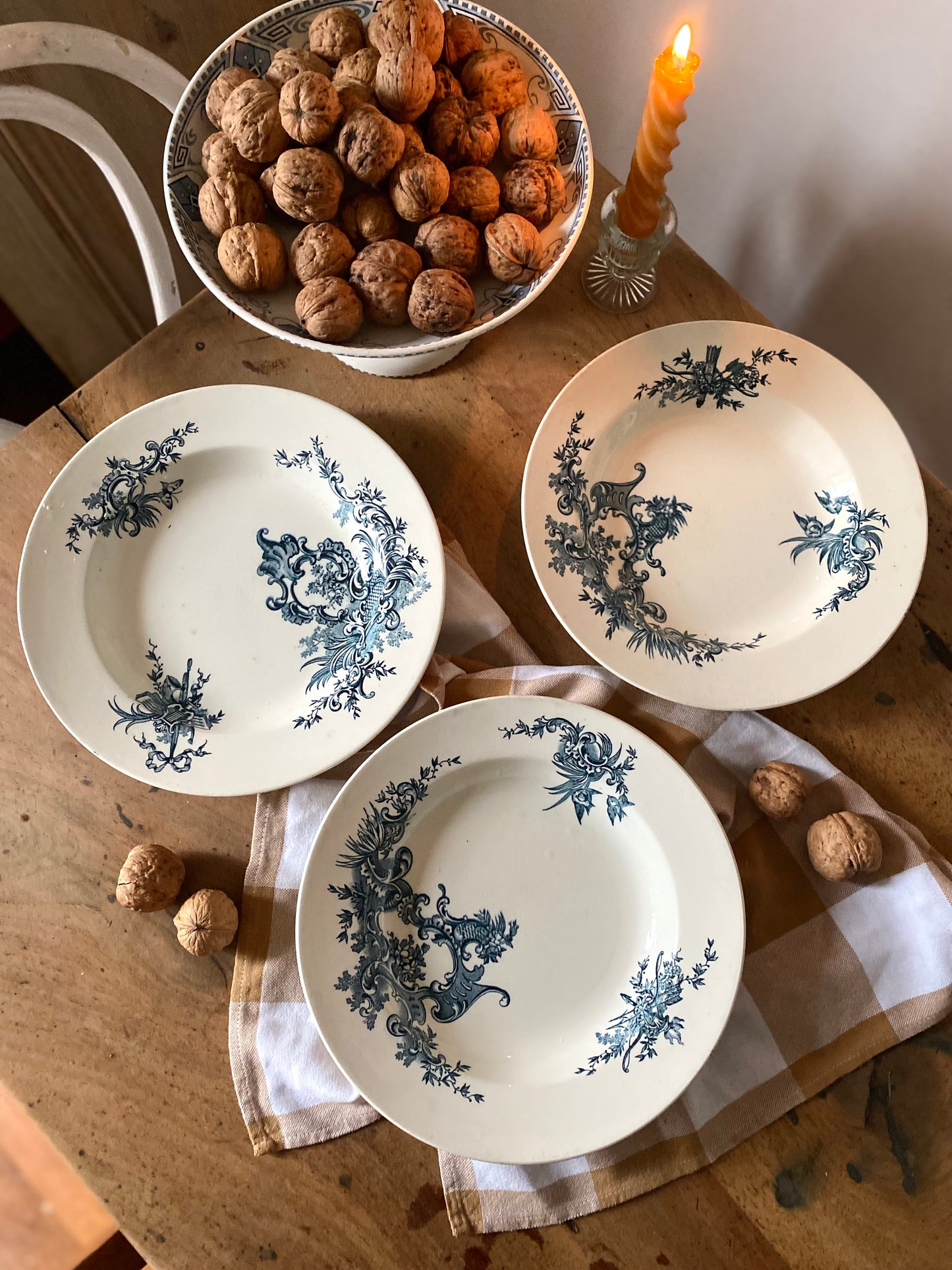 6 assiettes en faïence Terre de fer