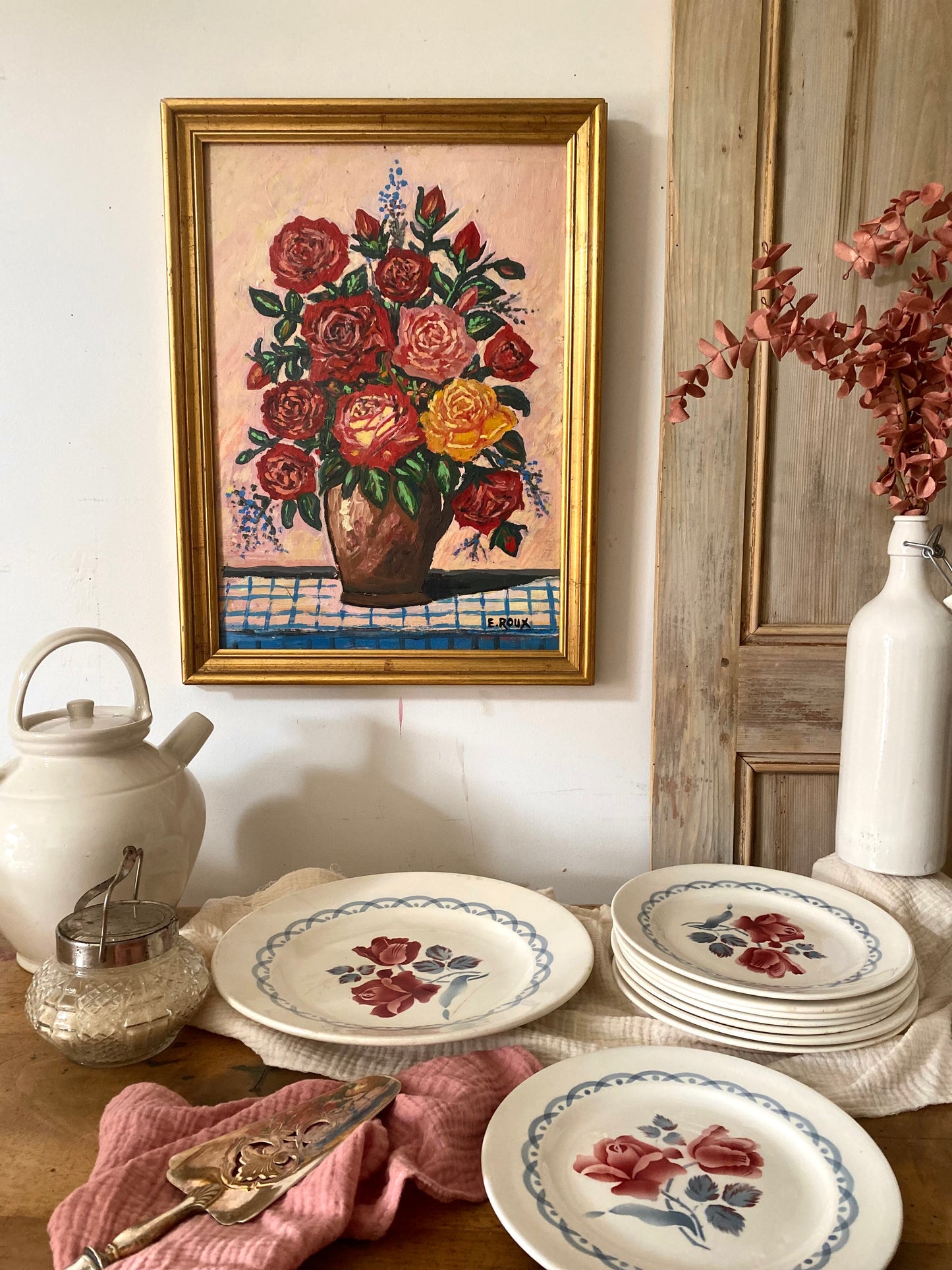 Service à dessert ancien Digoin & Sarreguemines – Modèle "Cannes" 1940