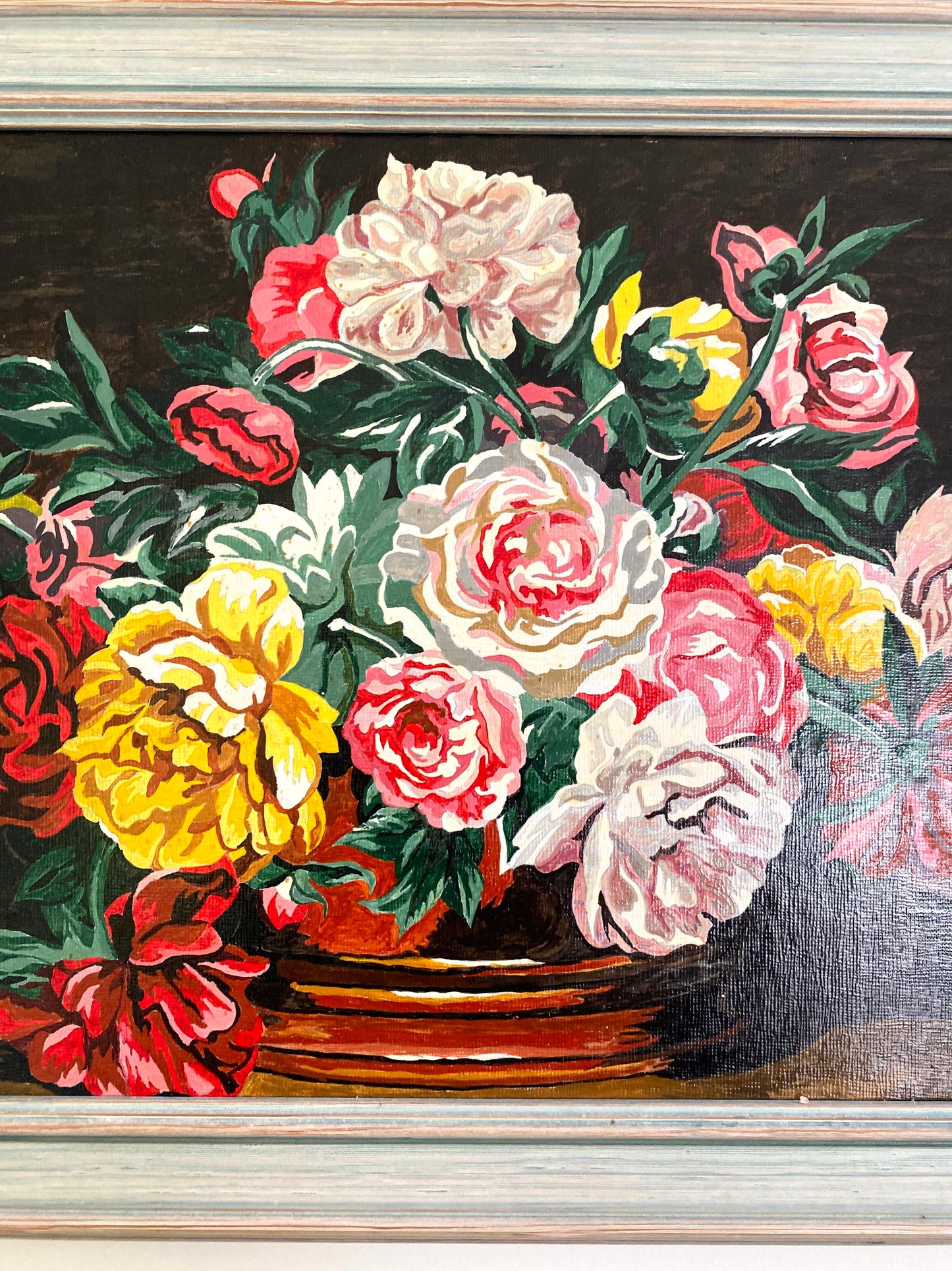 Huile sur bois vintage