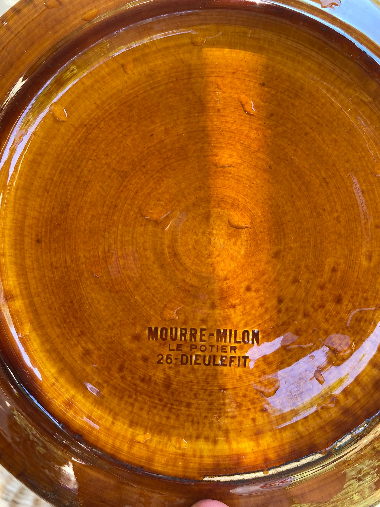 Lot de 12 assiettes en grès Mourre-Milon, Dieulefit — vintage