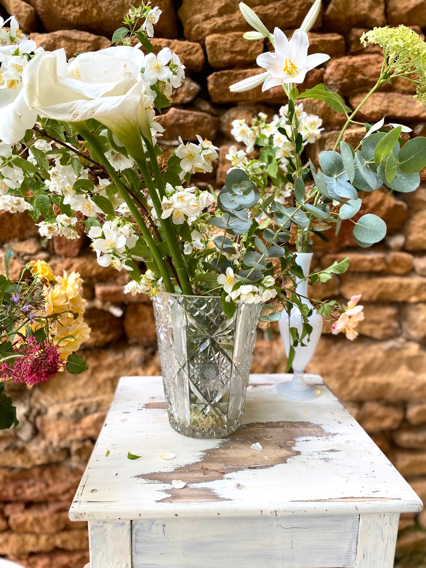 Vase en cristal ancien