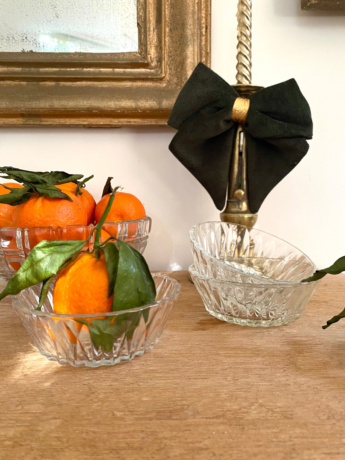 3 Ramequins en verre ciselé