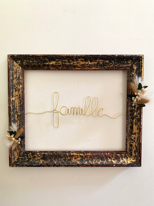 Cadre ancien décoratif "famille »