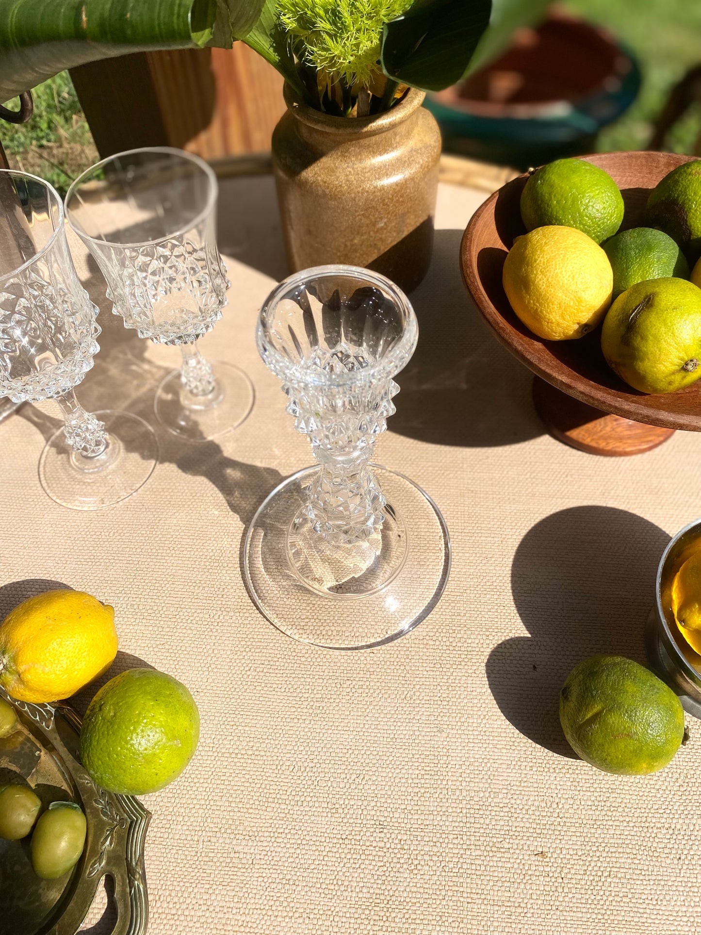 Bougeoir en cristal ancien