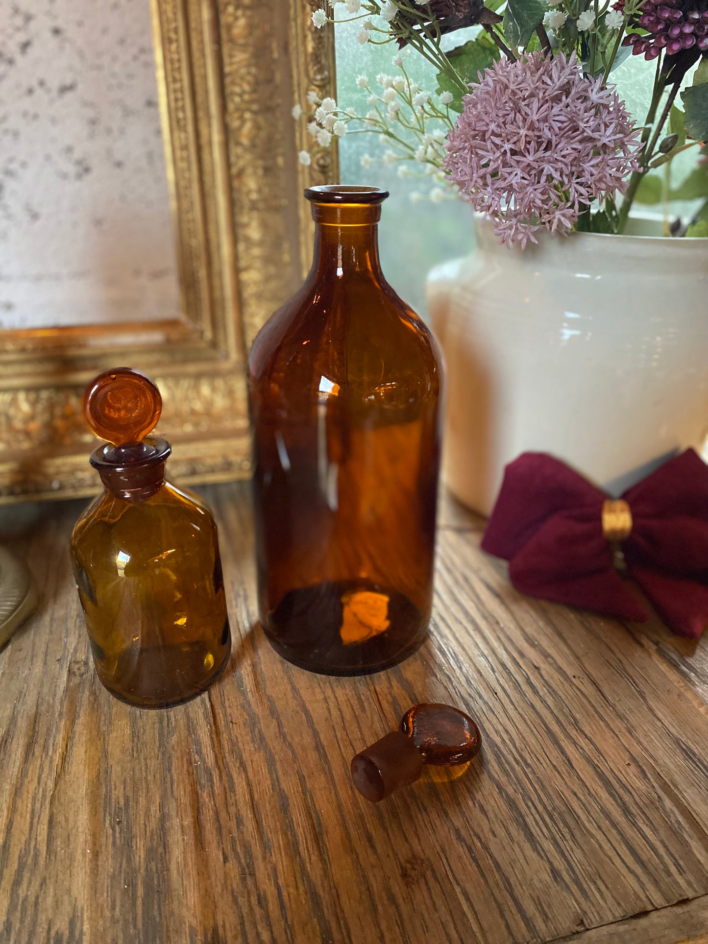 Duo de flacons d’apothicaire 1930