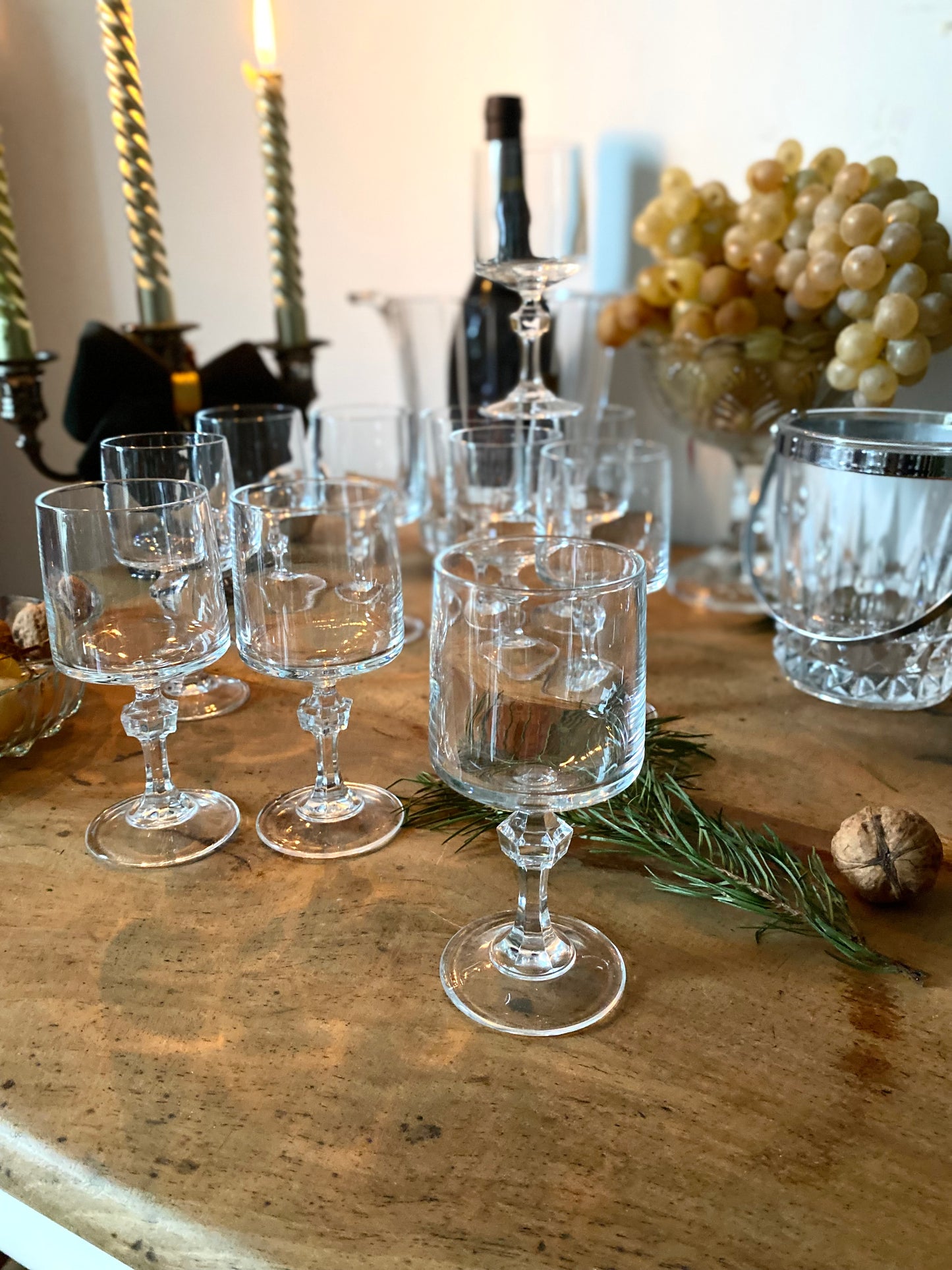 Service de verres en cristal ancien