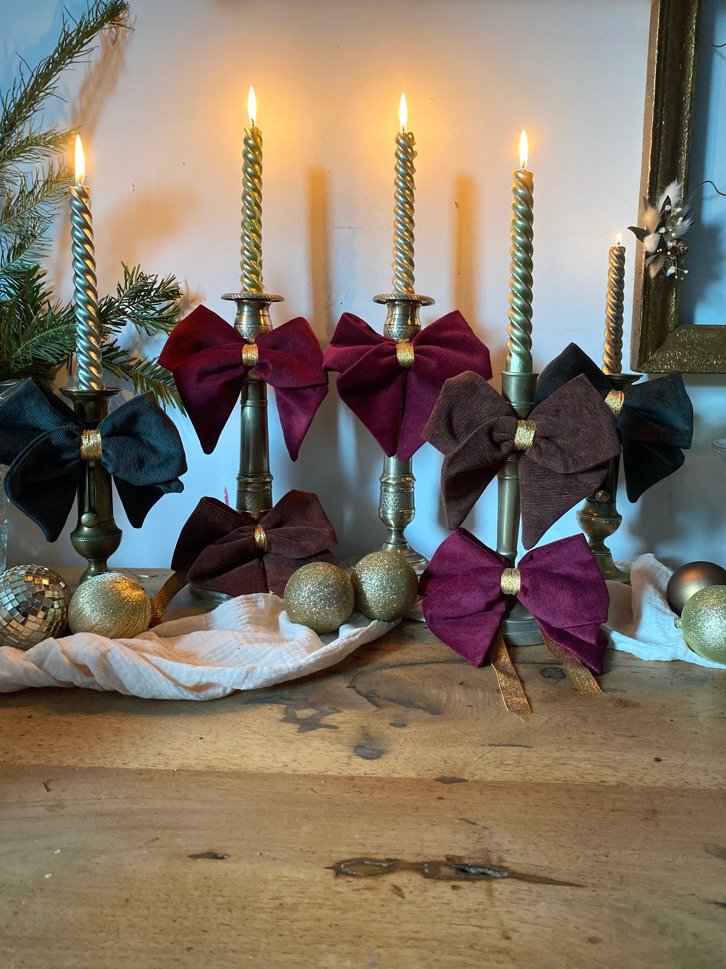 Noeud à bougeoir en velours