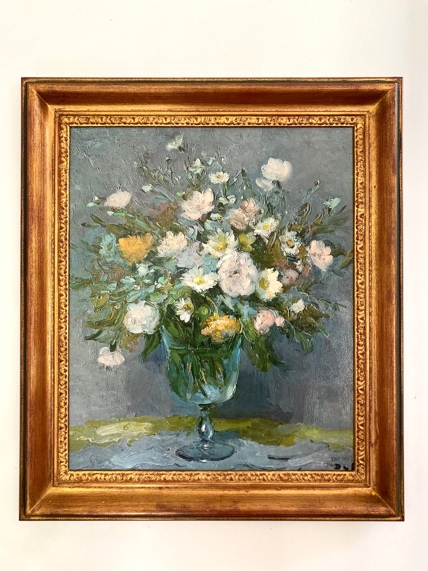 Huile sur toile "Bouquet de Fleurs" - Style Impressionniste Marcel DYF- Milieu du XXe siècle