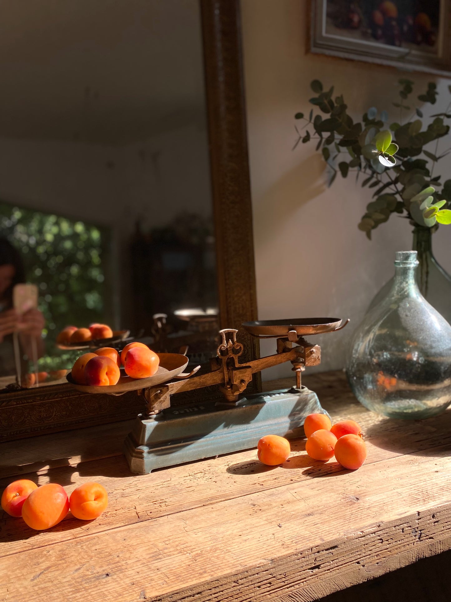 Balance de cuisine ancienne à fléau — fonte et laiton fin XIXème – début XXème siècle.