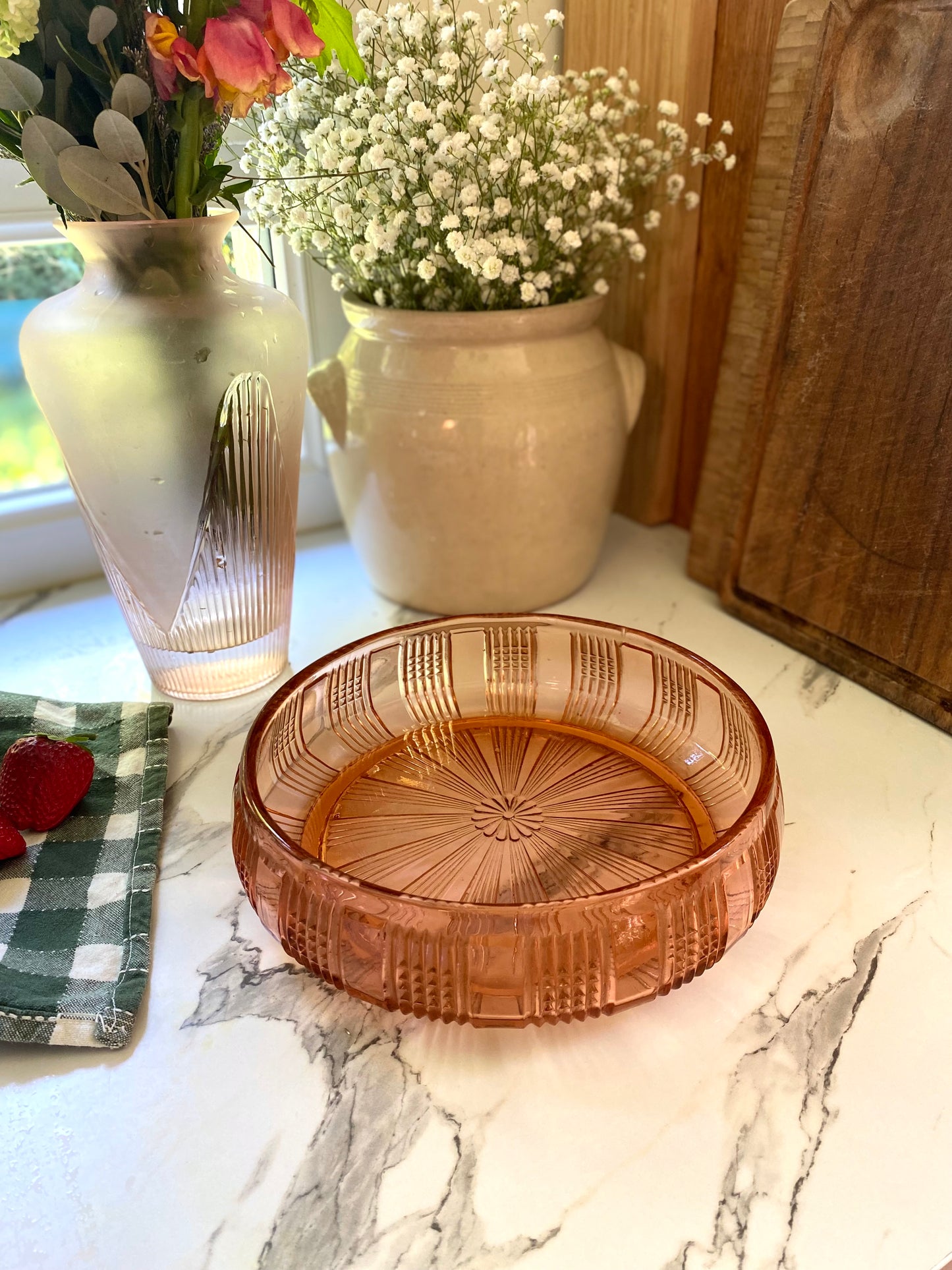 Coupe de présentation en Rosaline quadrillée 1960