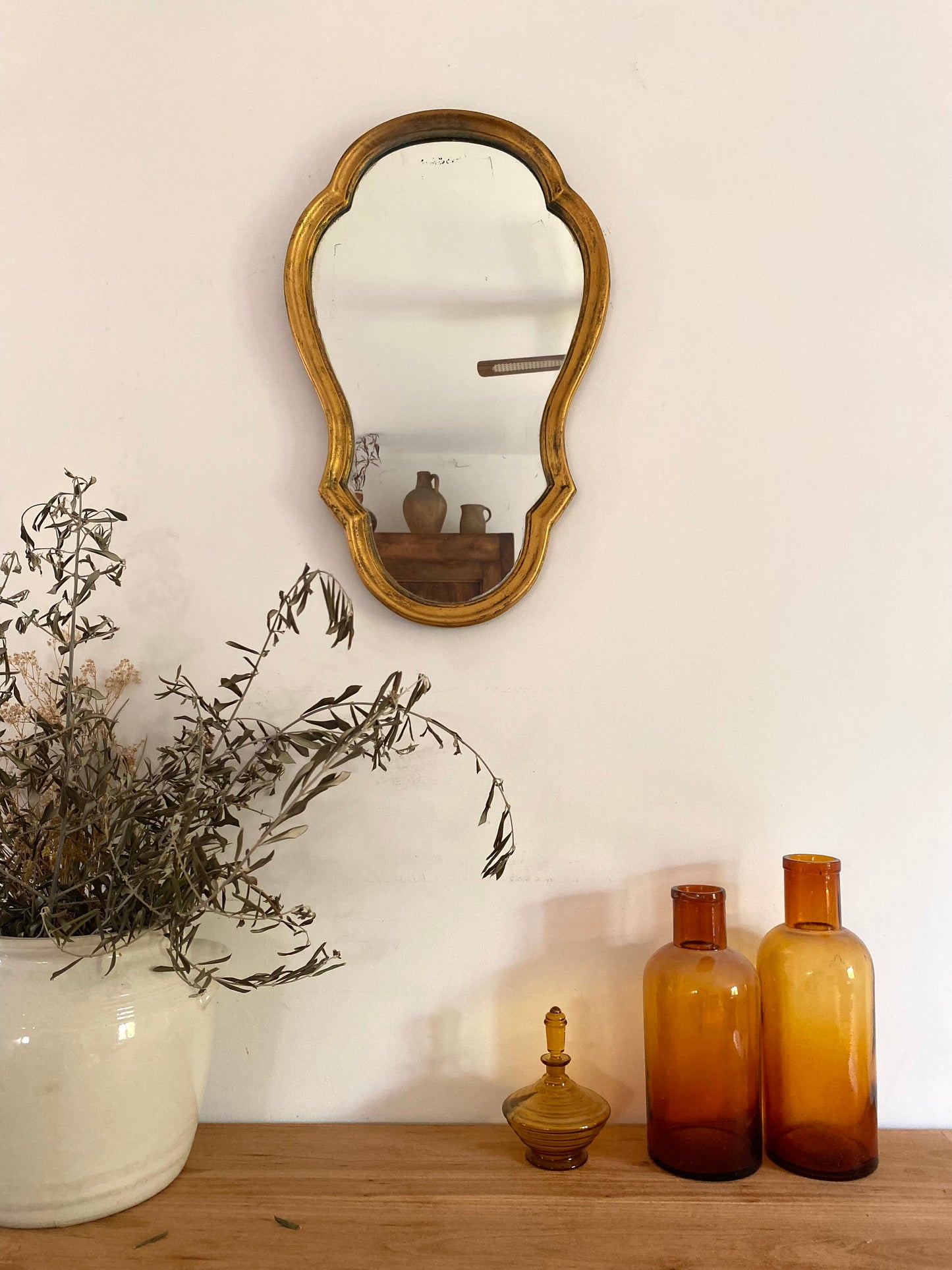 Miroir ancien de style rococo