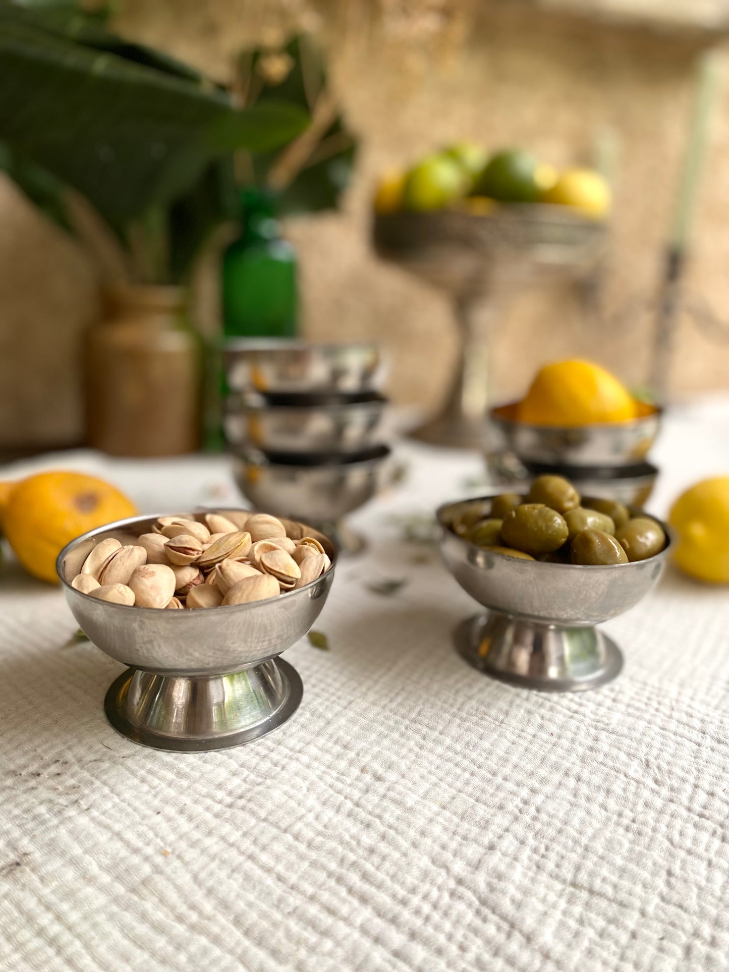 Coupes à glace en inox ancien