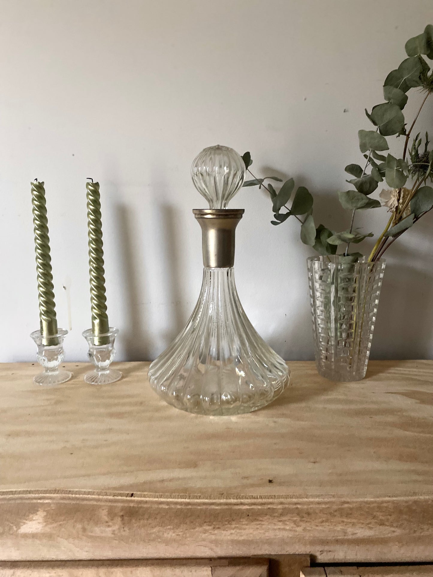 Carafe en verre vintage