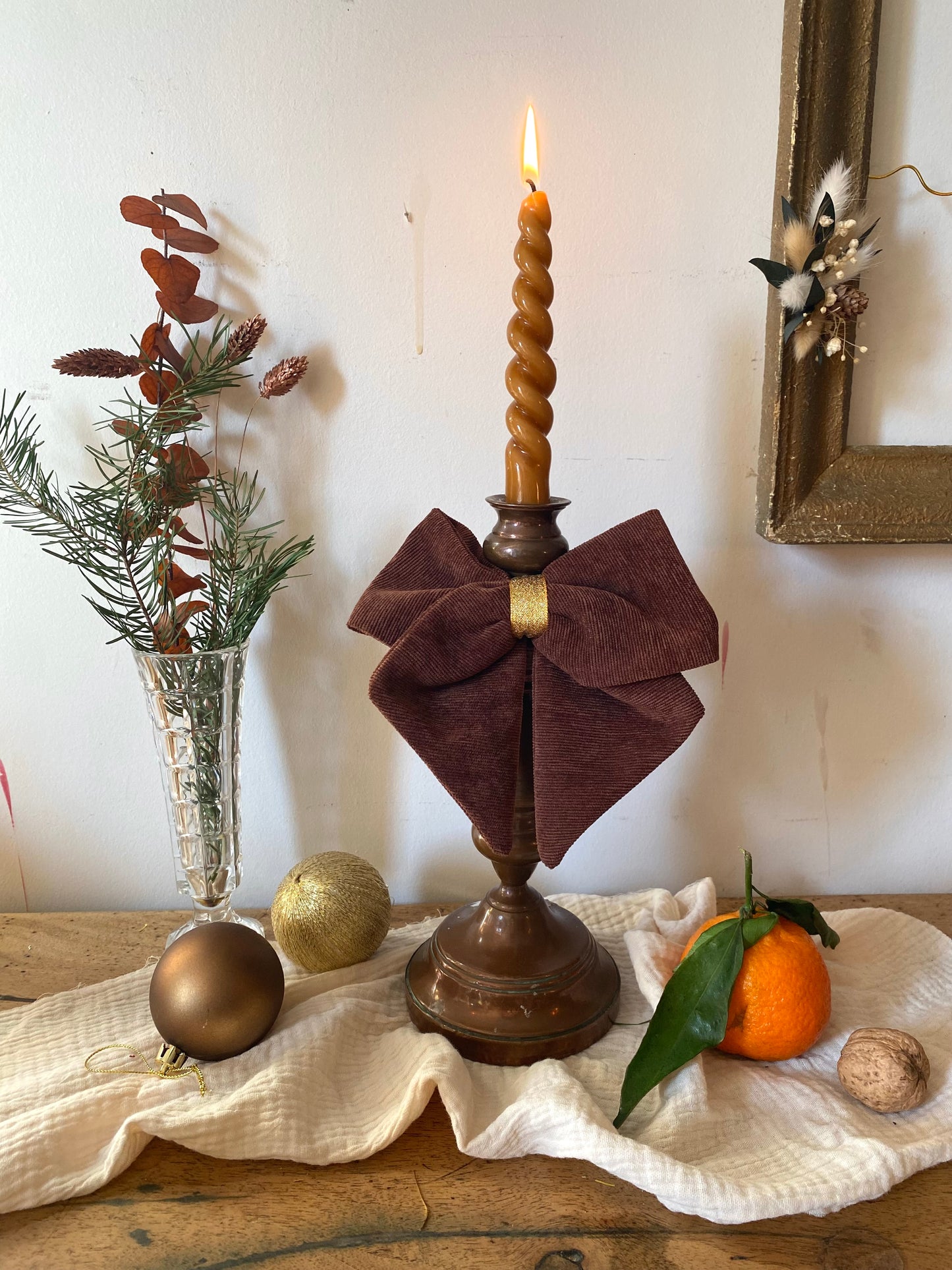 Noeud à bougeoir en velours