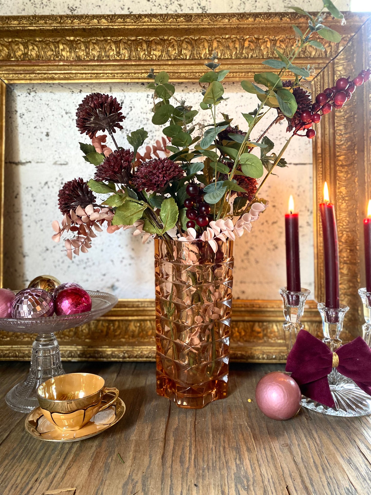 Vase Art Déco en Rosaline