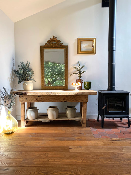 Etabli d’atelier en bois ancien