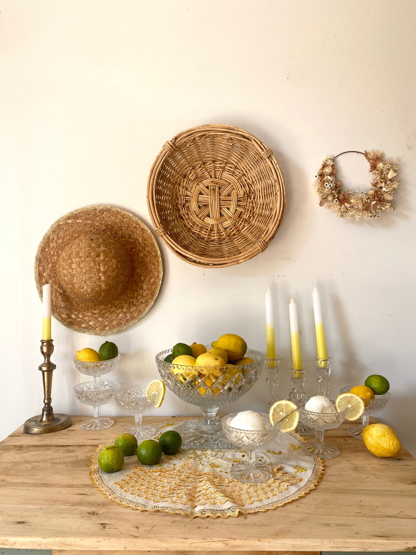 Service à fruit en cristal ancien