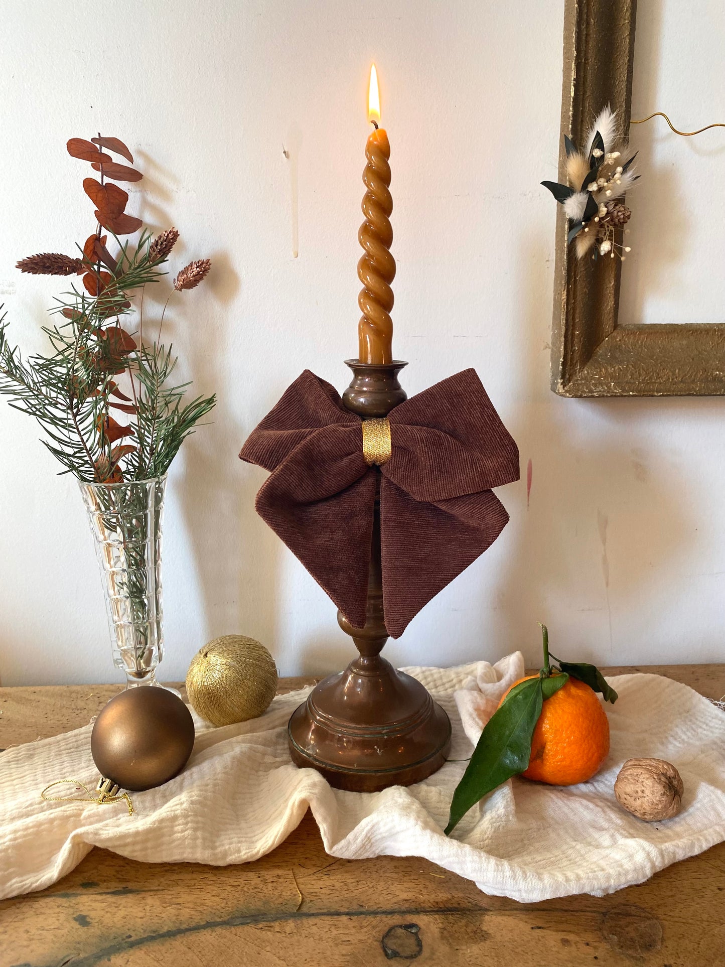 Noeud à bougeoir en velours