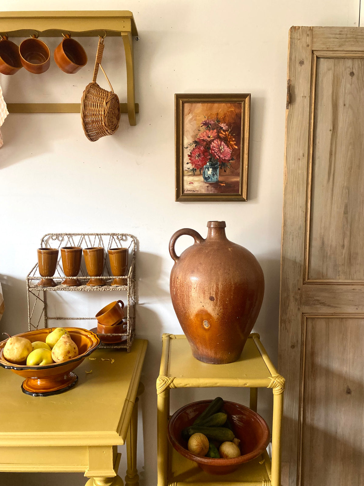 Grande cruche ancienne en grès – H. 45 cm