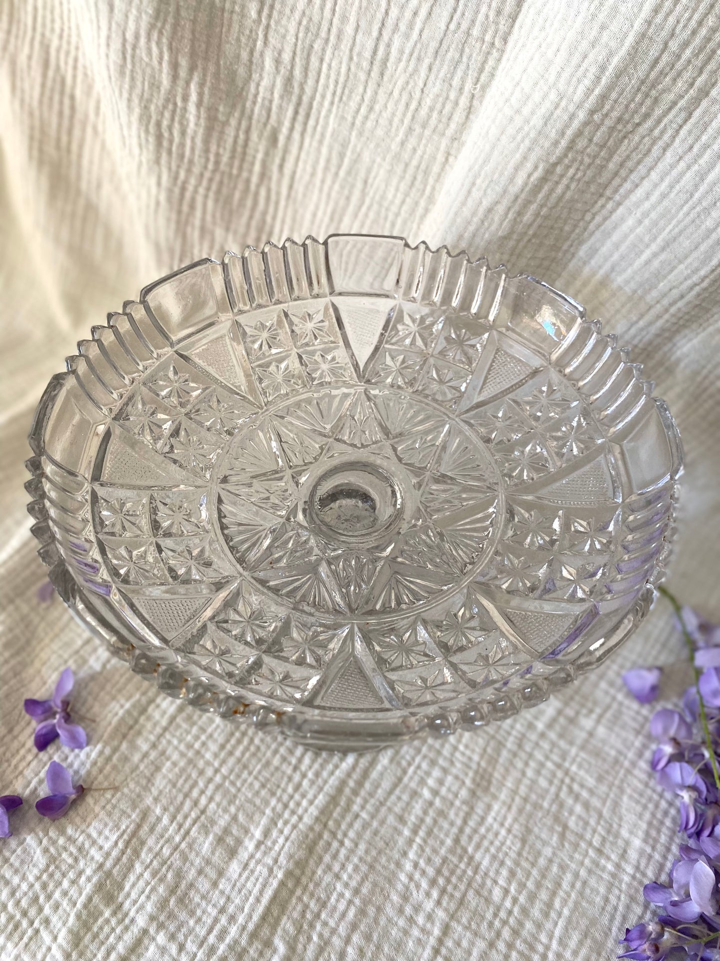 Compotier en Verre Moulé – 1940