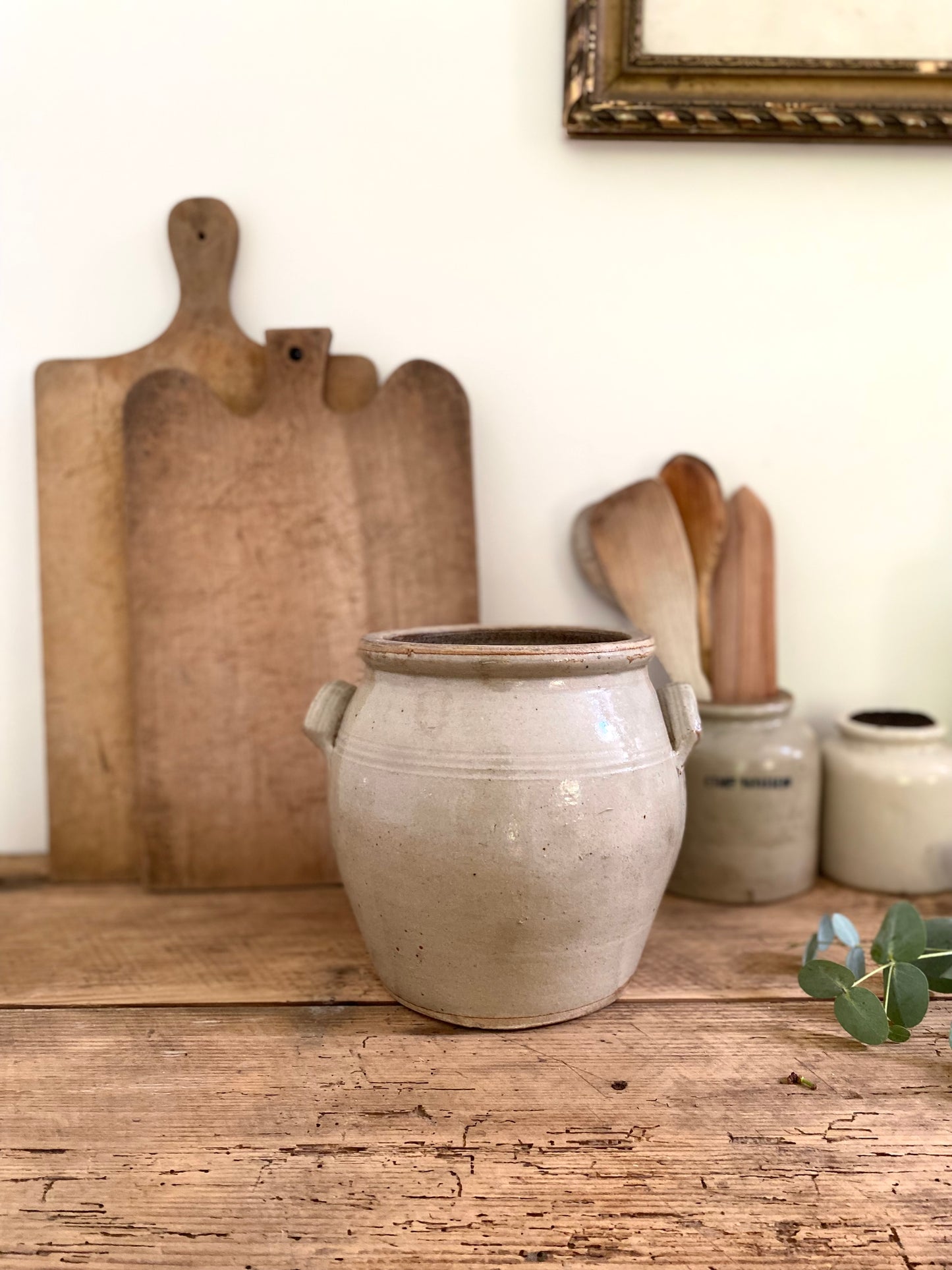 Pot à graisse ancien en grès