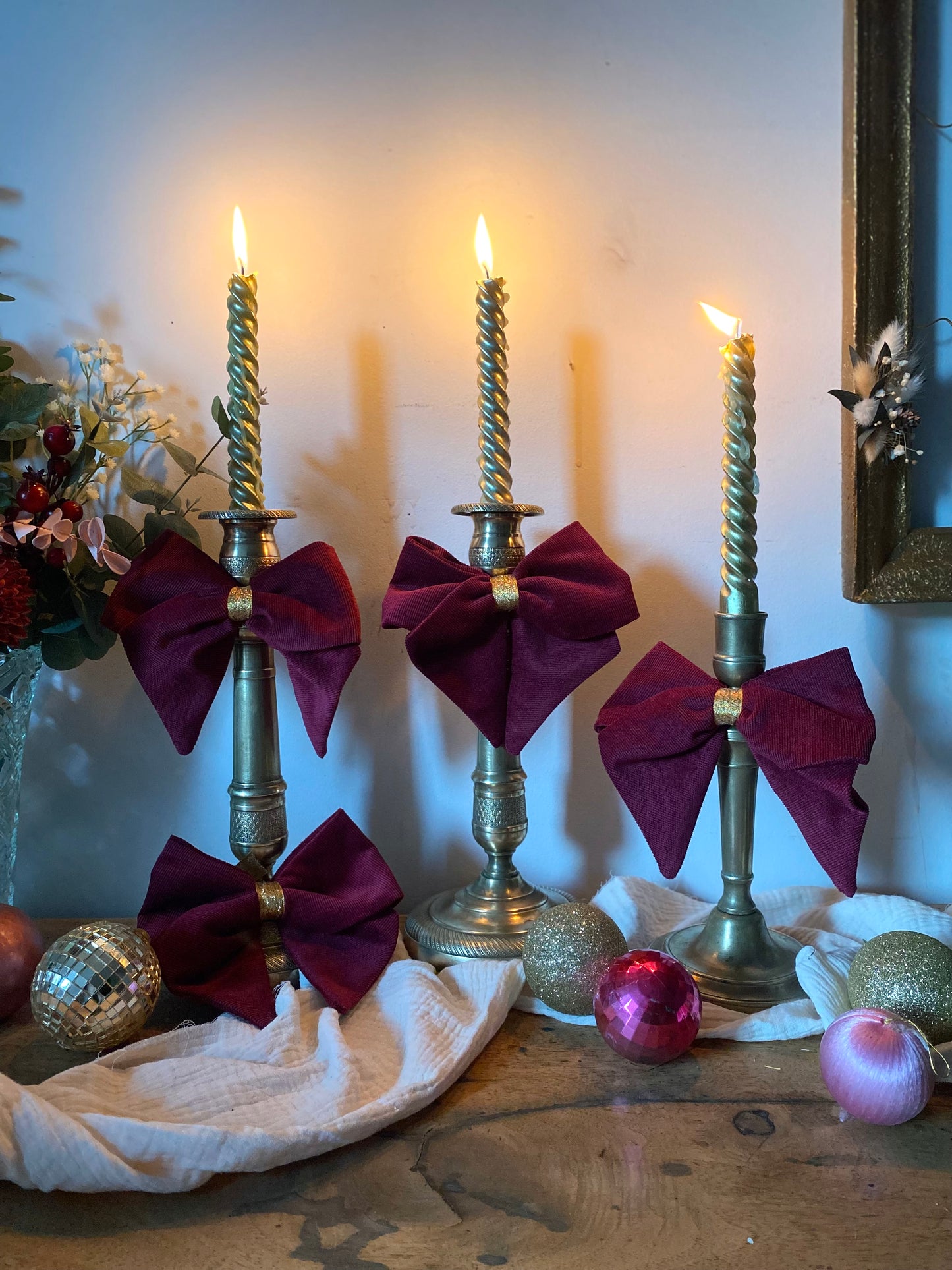 Bougeoir en laiton ancien