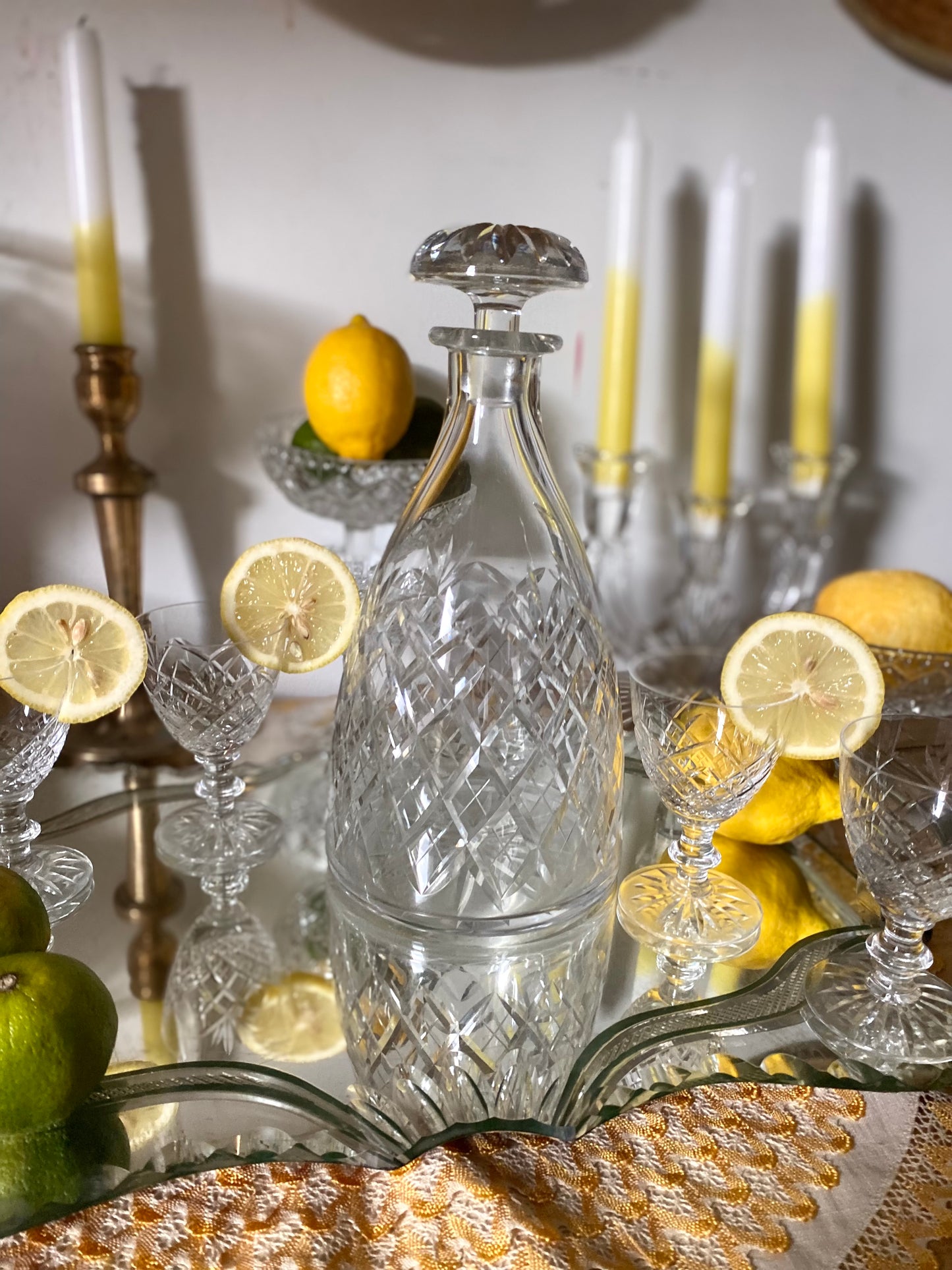 Service à digestif en cristal ancien