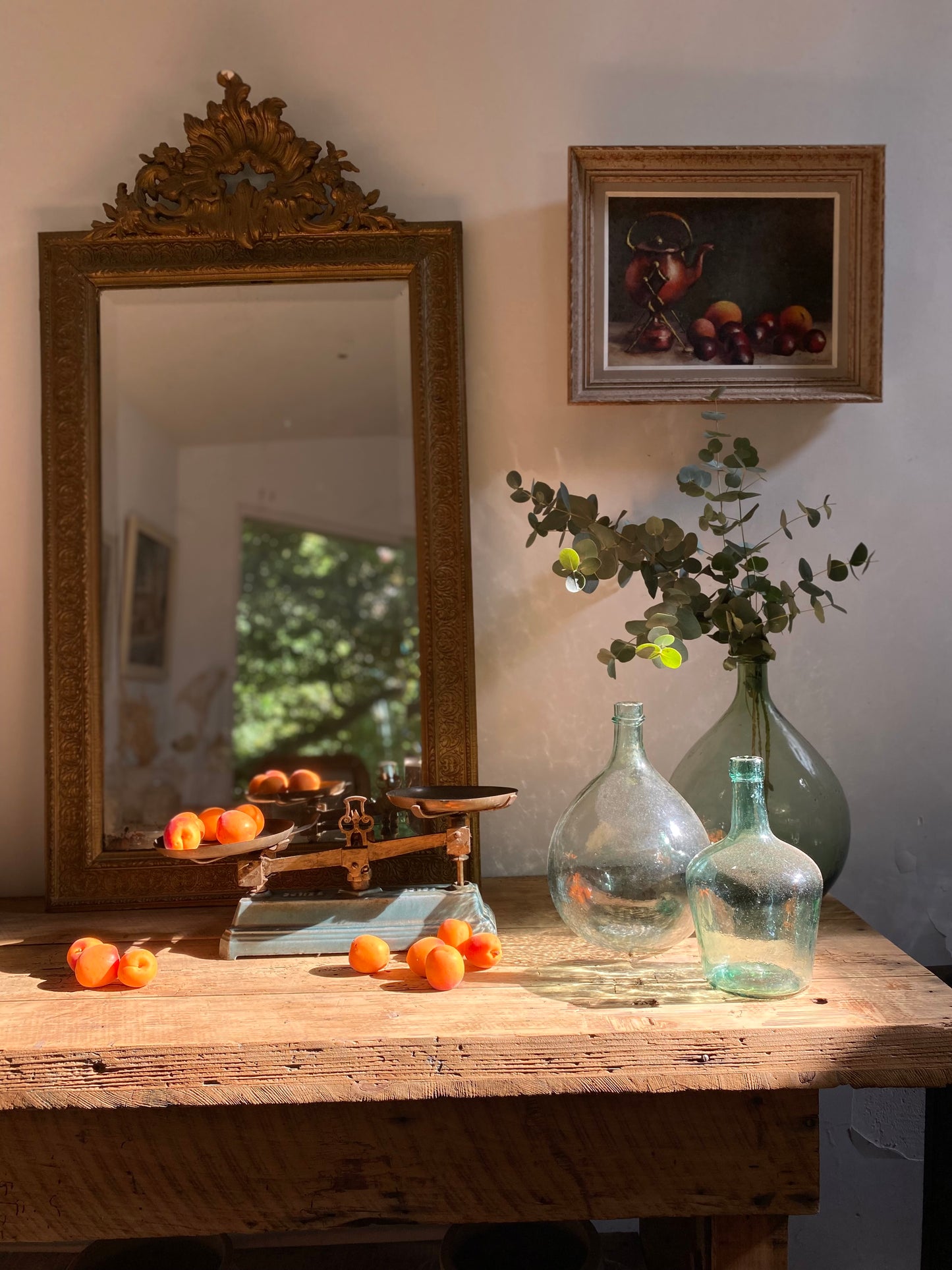 Balance de cuisine ancienne à fléau — fonte et laiton fin XIXème – début XXème siècle.
