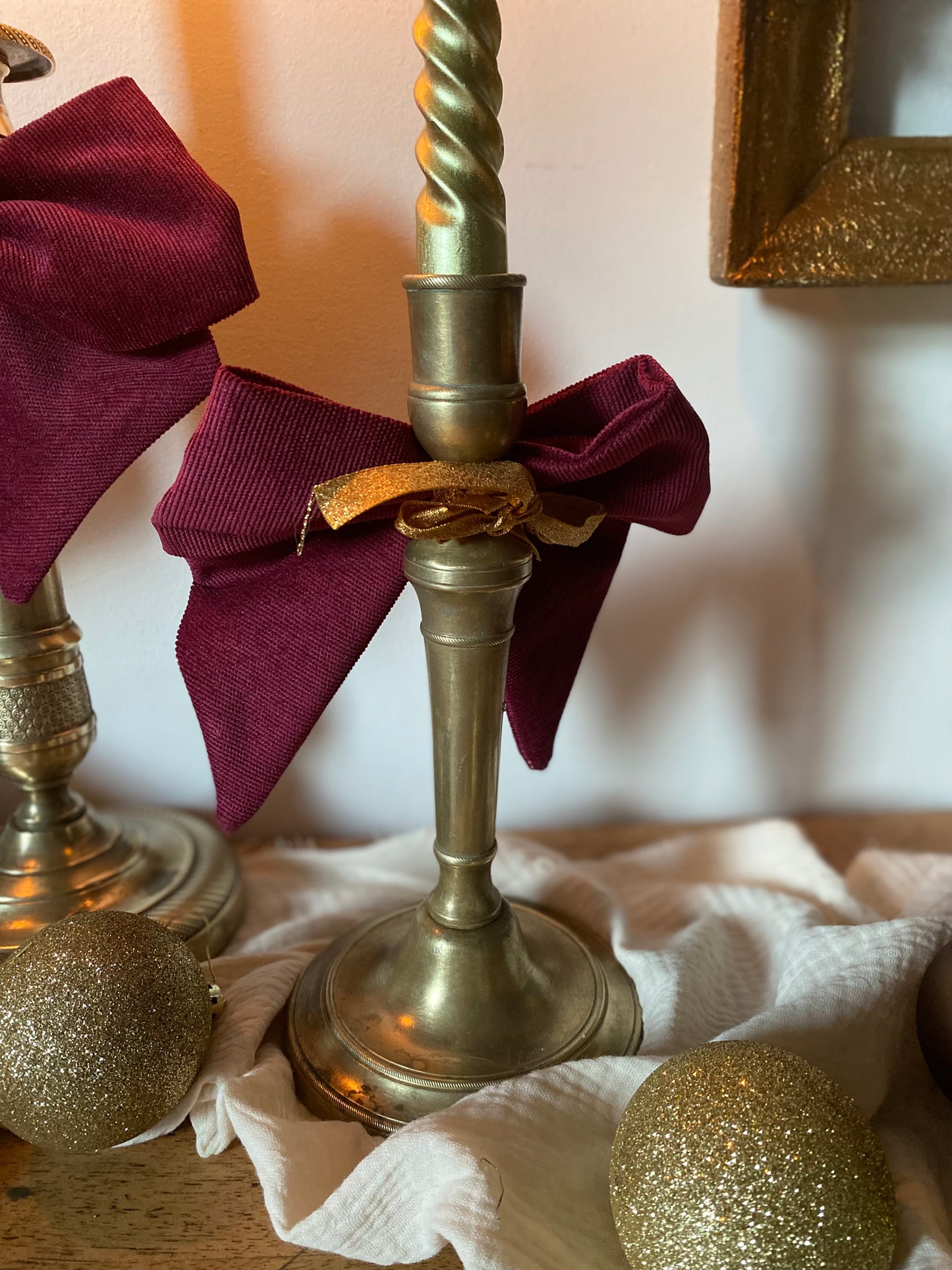 Noeud à bougeoir en velours
