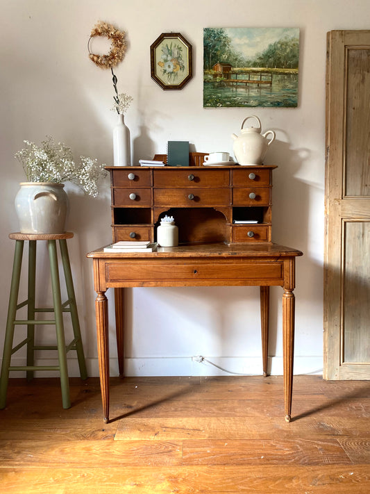 Bureau secrétaire en bois massif ancien
