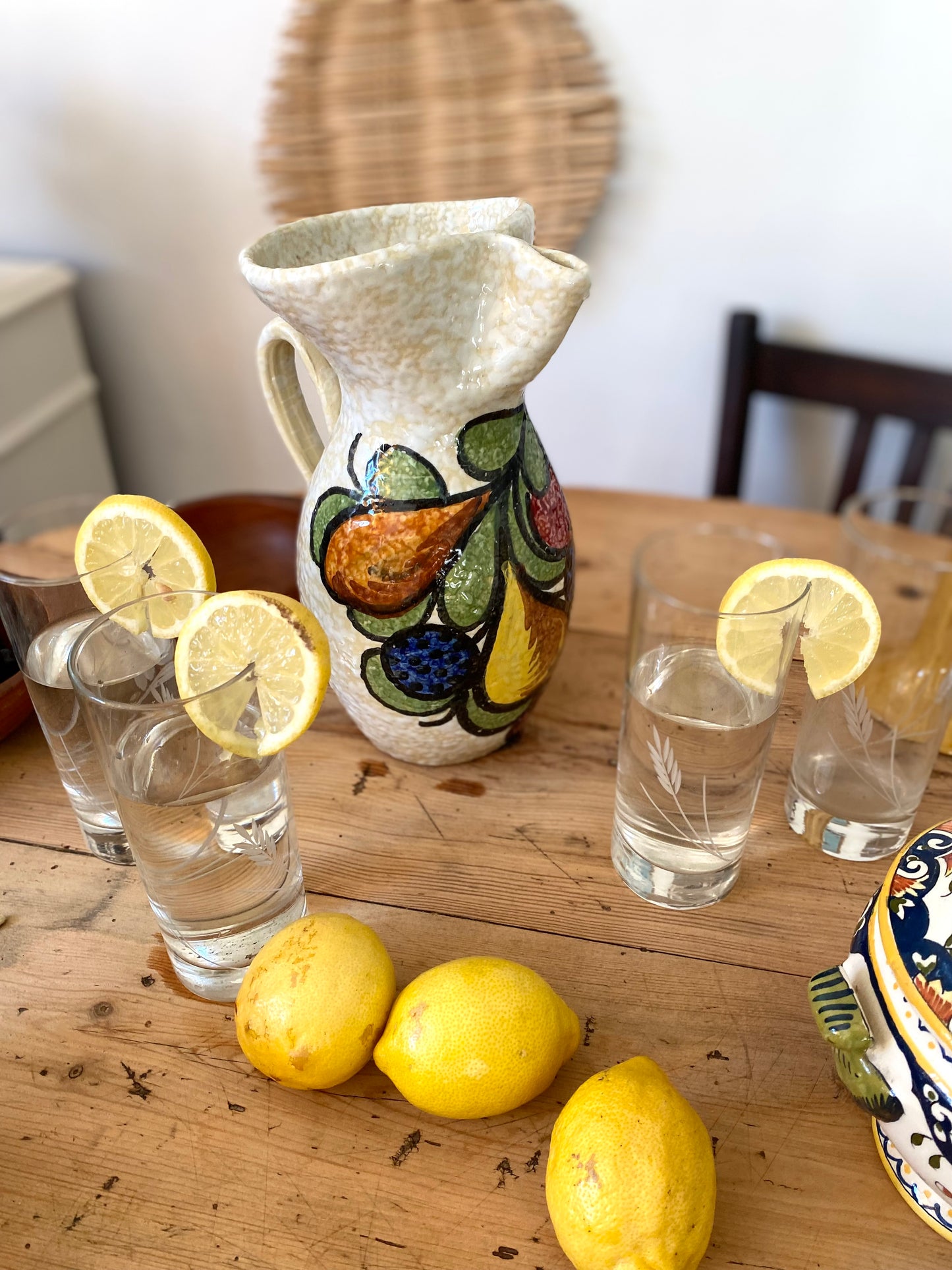 4 Verres à limonade gravés