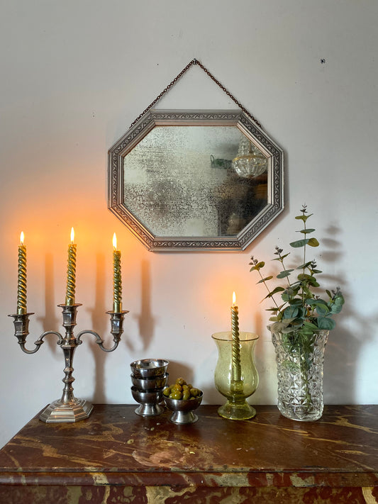 Miroir de courtoisie octogonal 1950