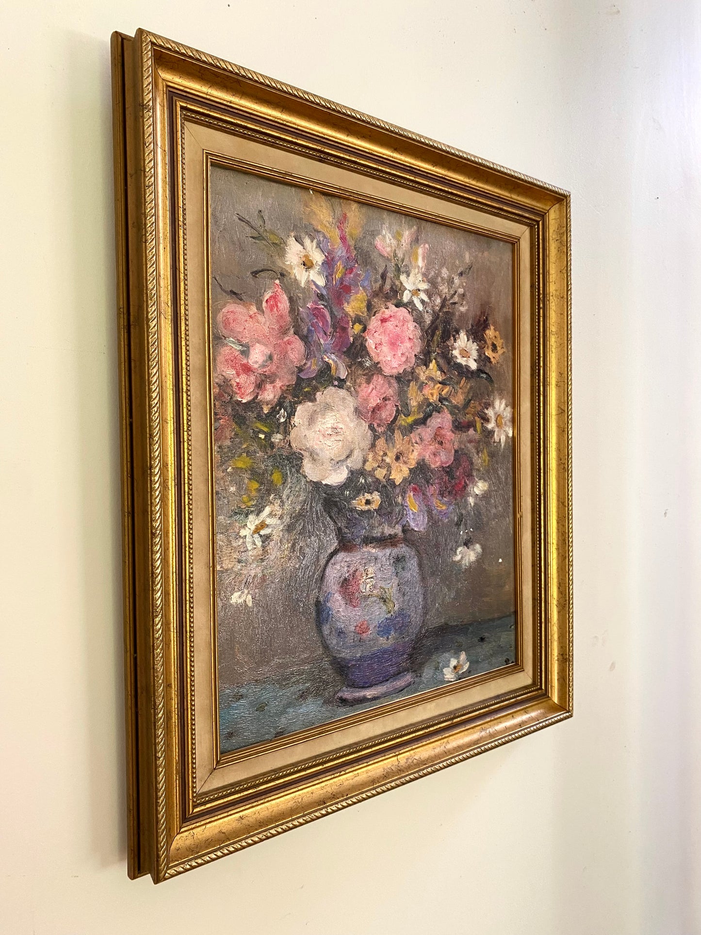 Nature Morte aux Fleurs – Huile sur Toile – Années 50/60