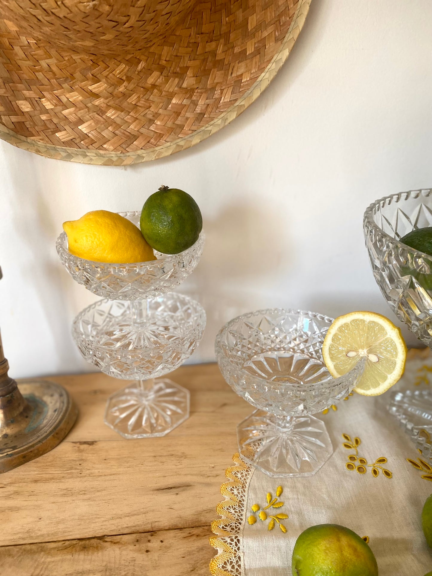 Service à fruit en cristal ancien