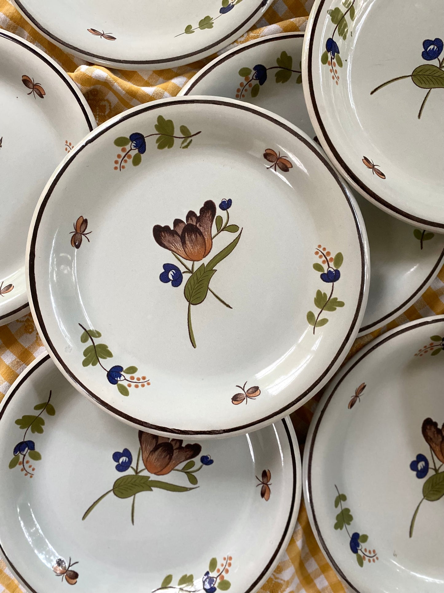 Assiettes en céramique ancienne