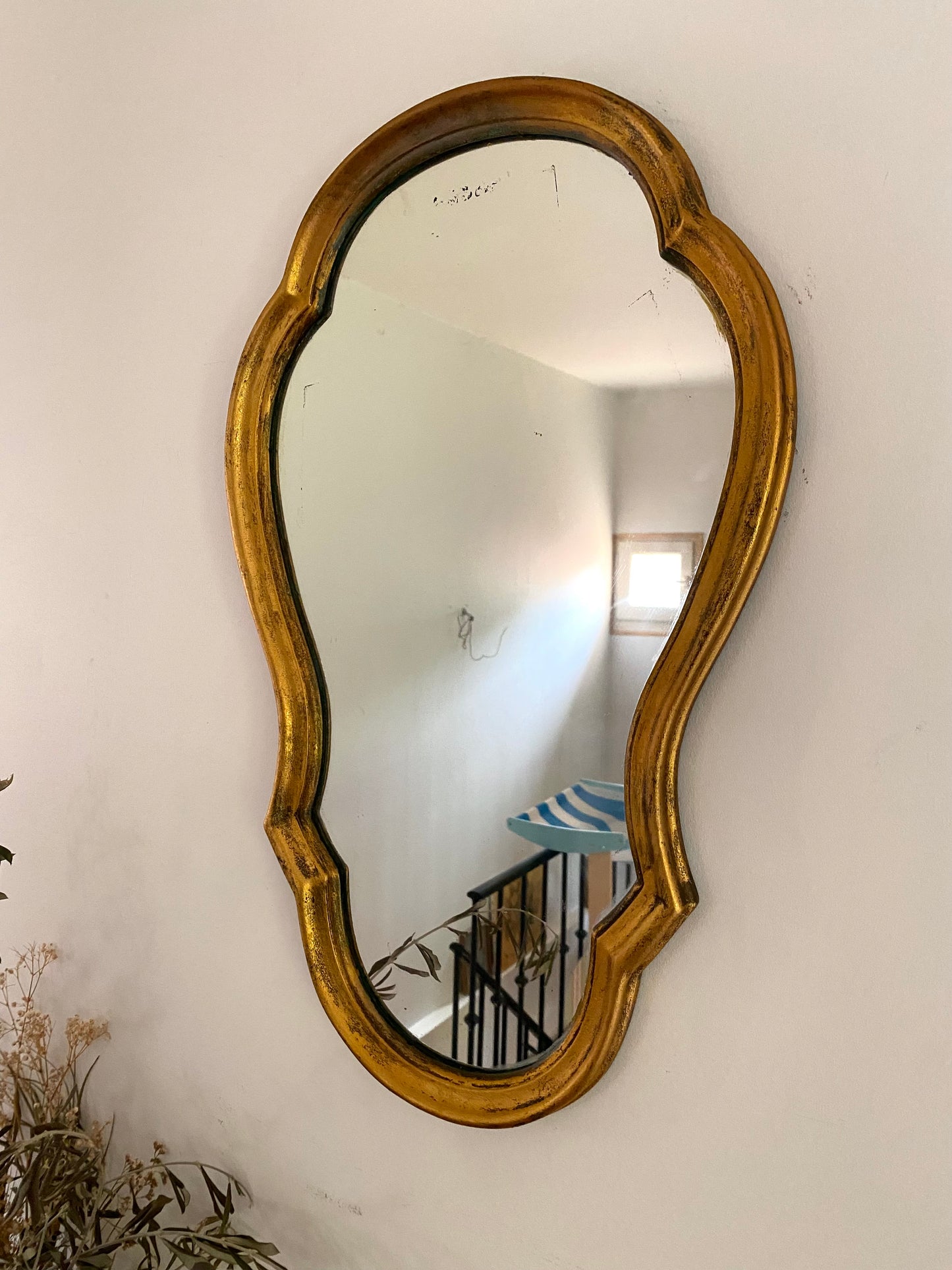 Miroir ancien de style rococo